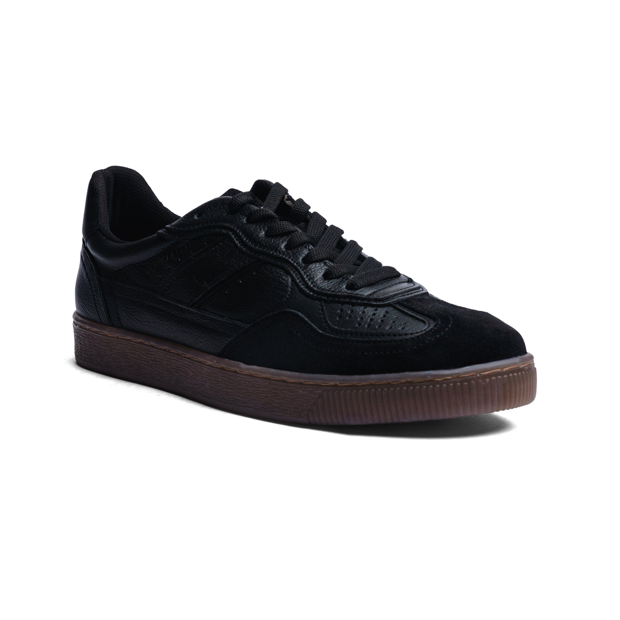 BLACK PEPPERS Lowtop Leather Sneaker PARMA Black