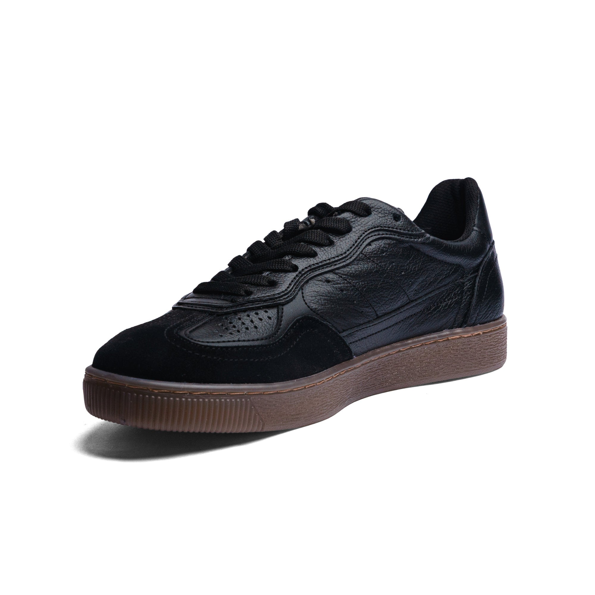 BLACK PEPPERS Lowtop Leather Sneaker PARMA Black