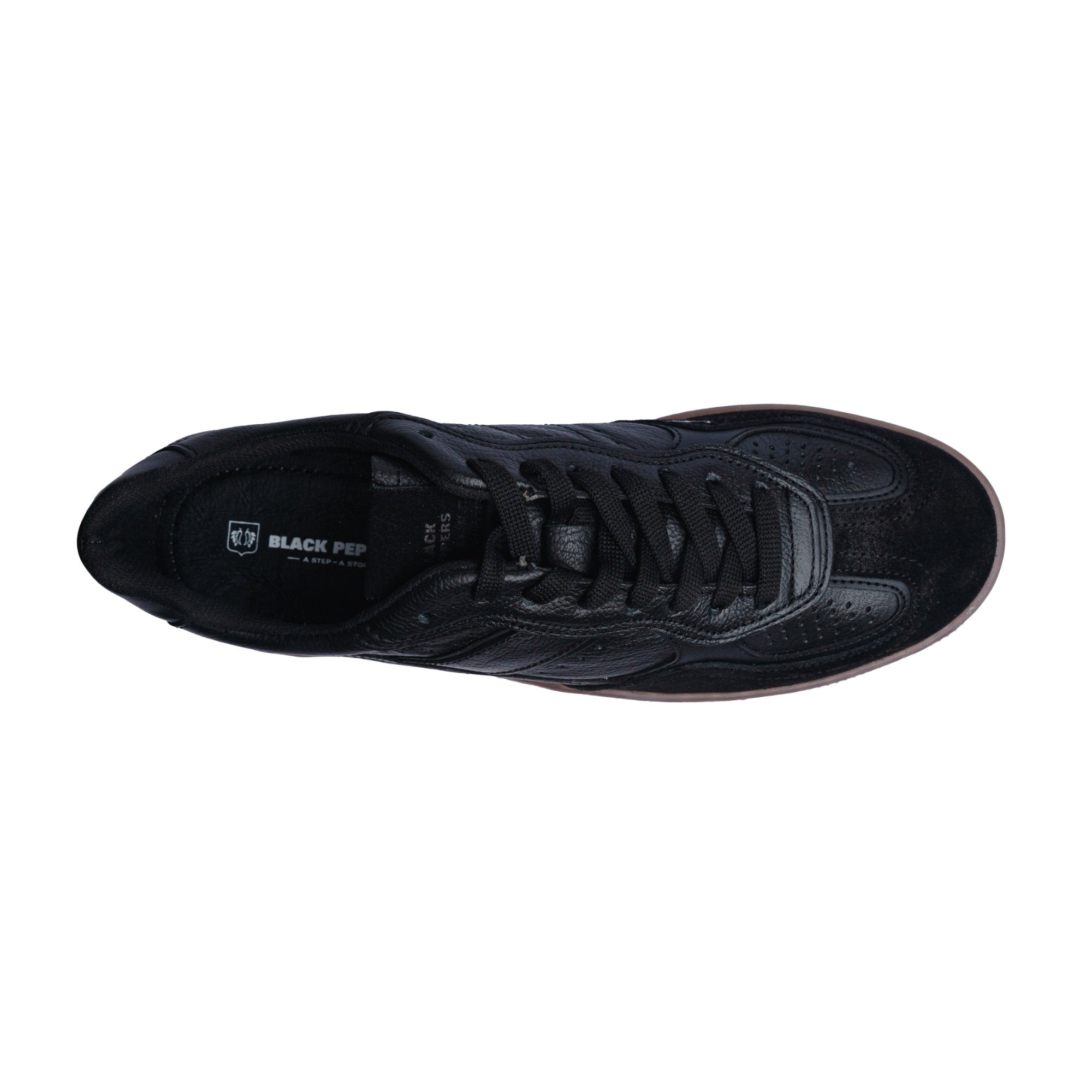BLACK PEPPERS Lowtop Leather Sneaker PARMA Black