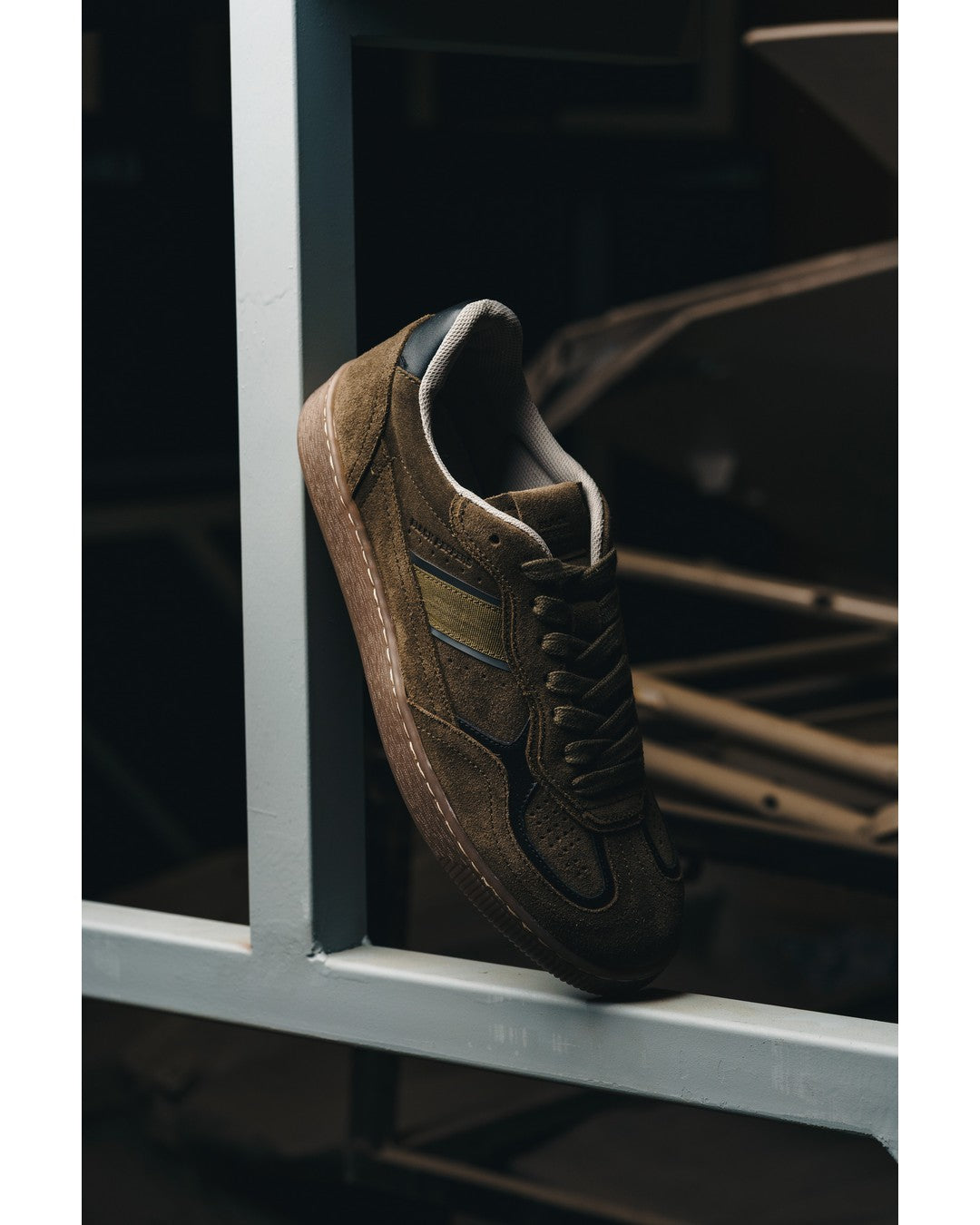 BLACK PEPPERS Lowtop Leather Sneaker PARMA Olive Green