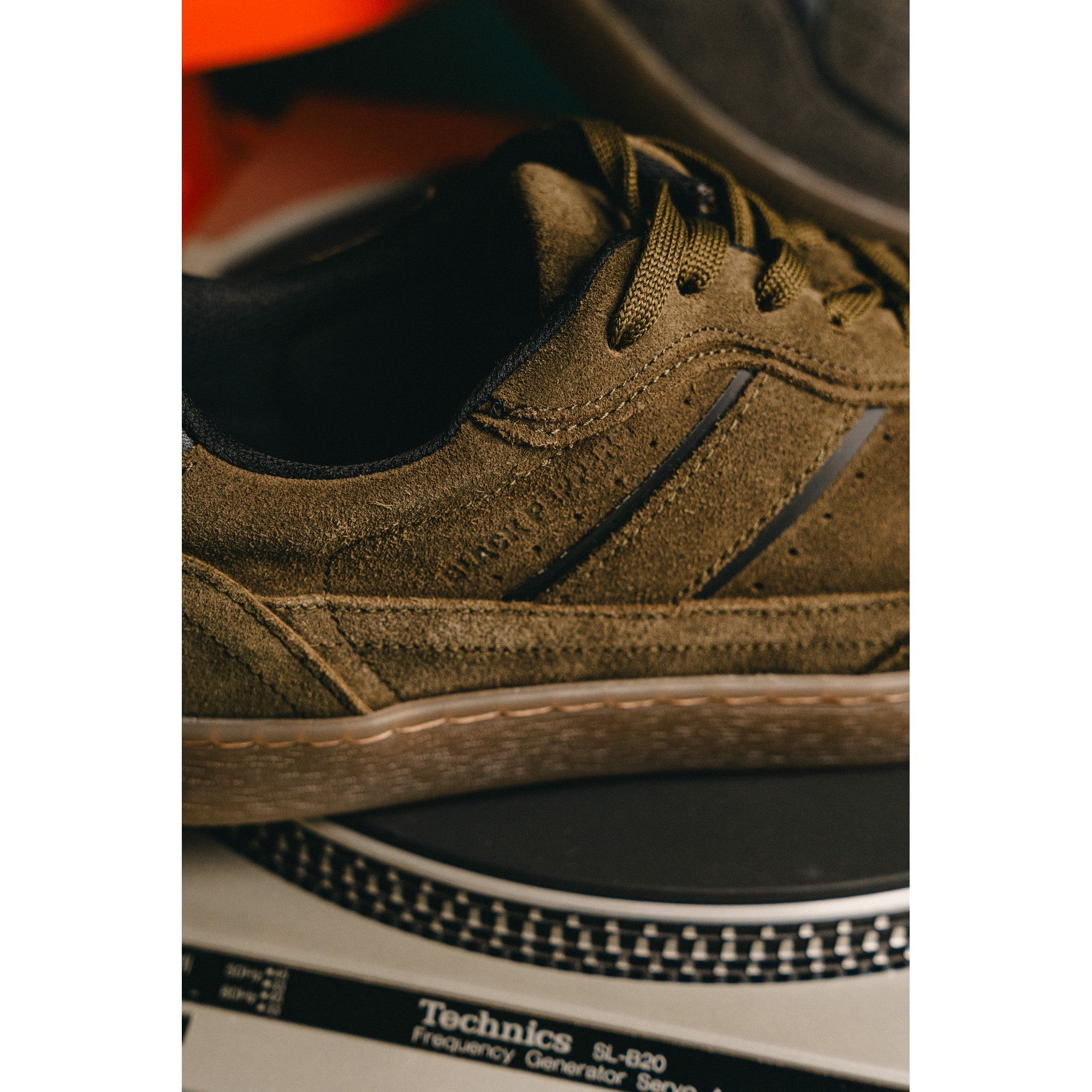 BLACK PEPPERS Lowtop Leather Sneaker PARMA Olive Green