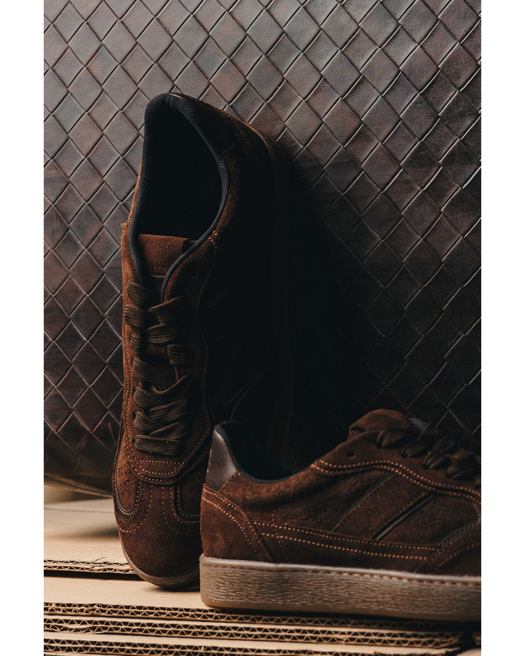 Tenis de Piel Black Peppers Lowtop Leather Sneaker PALERMO Brown/Brown Sole