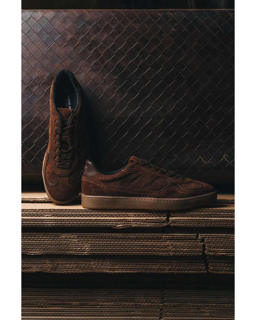 Tenis de Piel Black Peppers Lowtop Leather Sneaker PALERMO Brown/Brown Sole