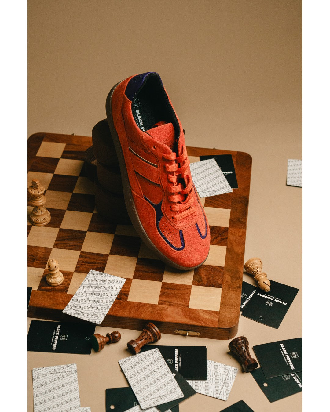 BLACK PEPPERS Lowtop Suede Sneaker PARMA Orange