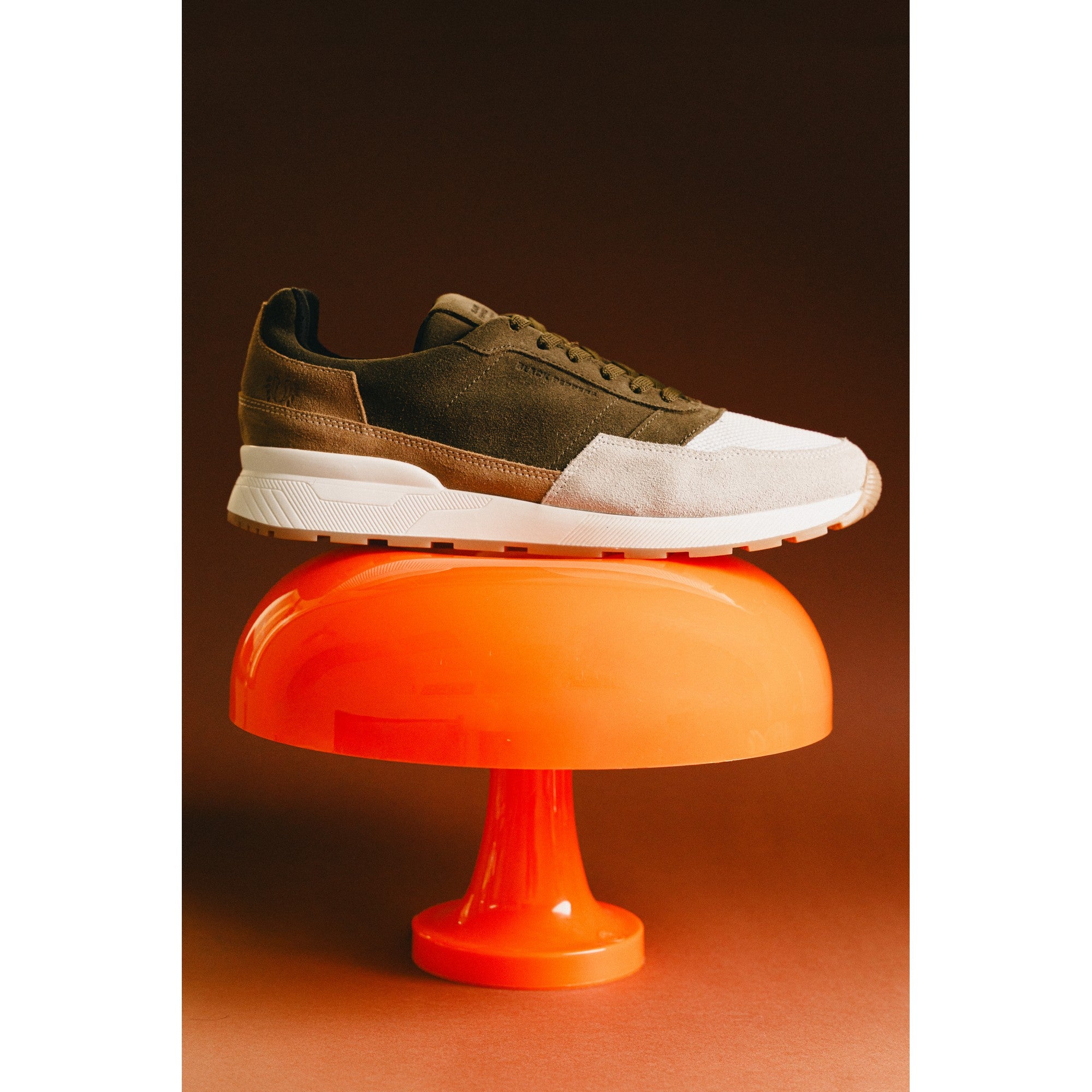 BLACK PEPPERS Trainer Suede Sneaker VERONA Military Green/Camel/Gray