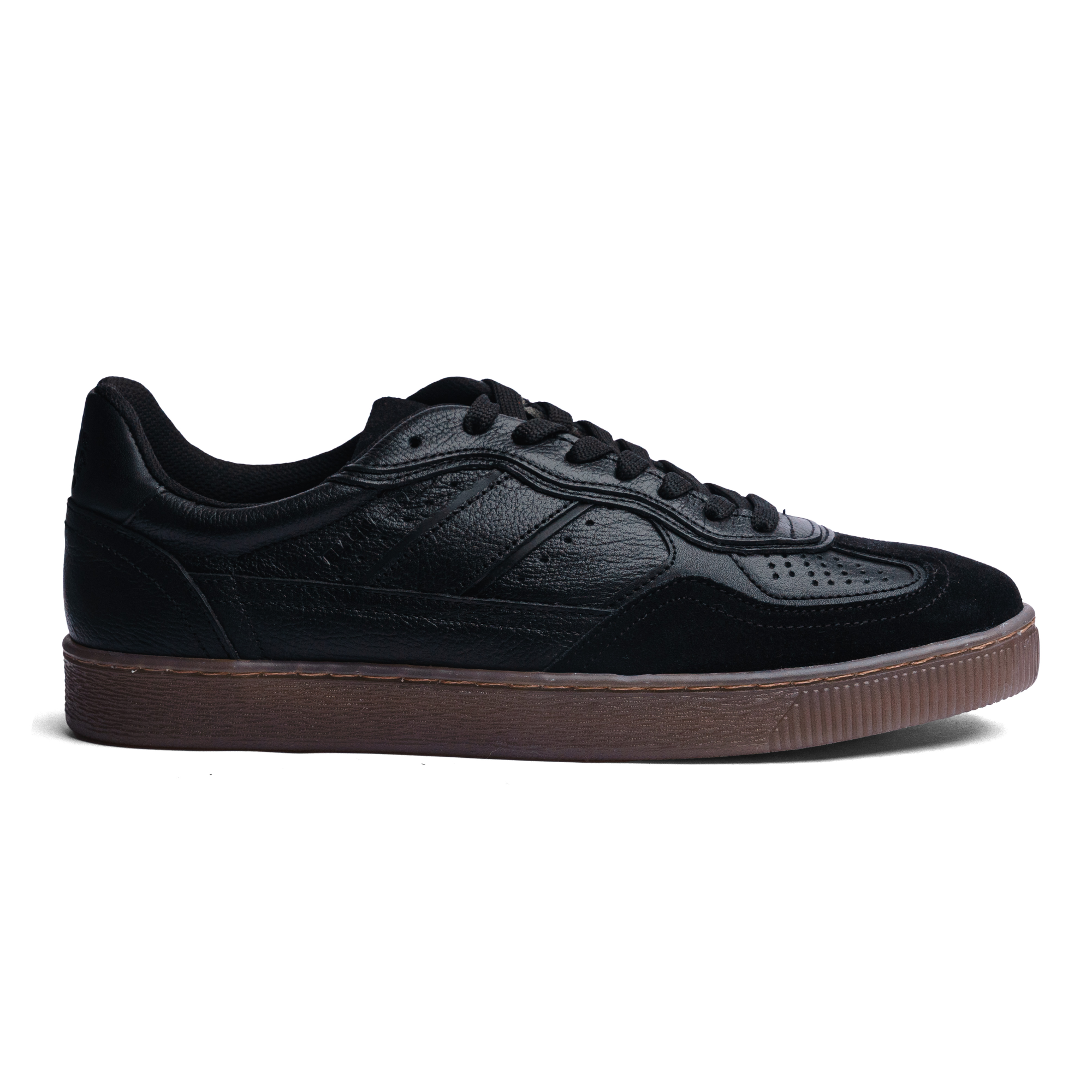 BLACK PEPPERS Lowtop Leather Sneaker PARMA Black