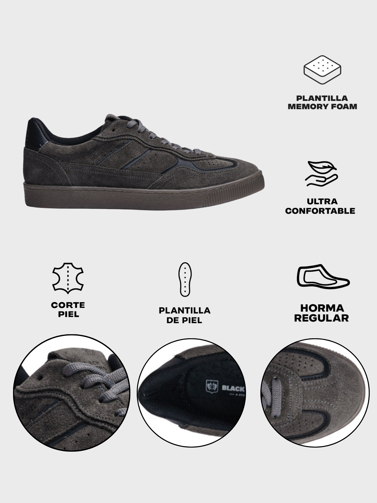 Lowtop Leather Sneaker PARMA Gris