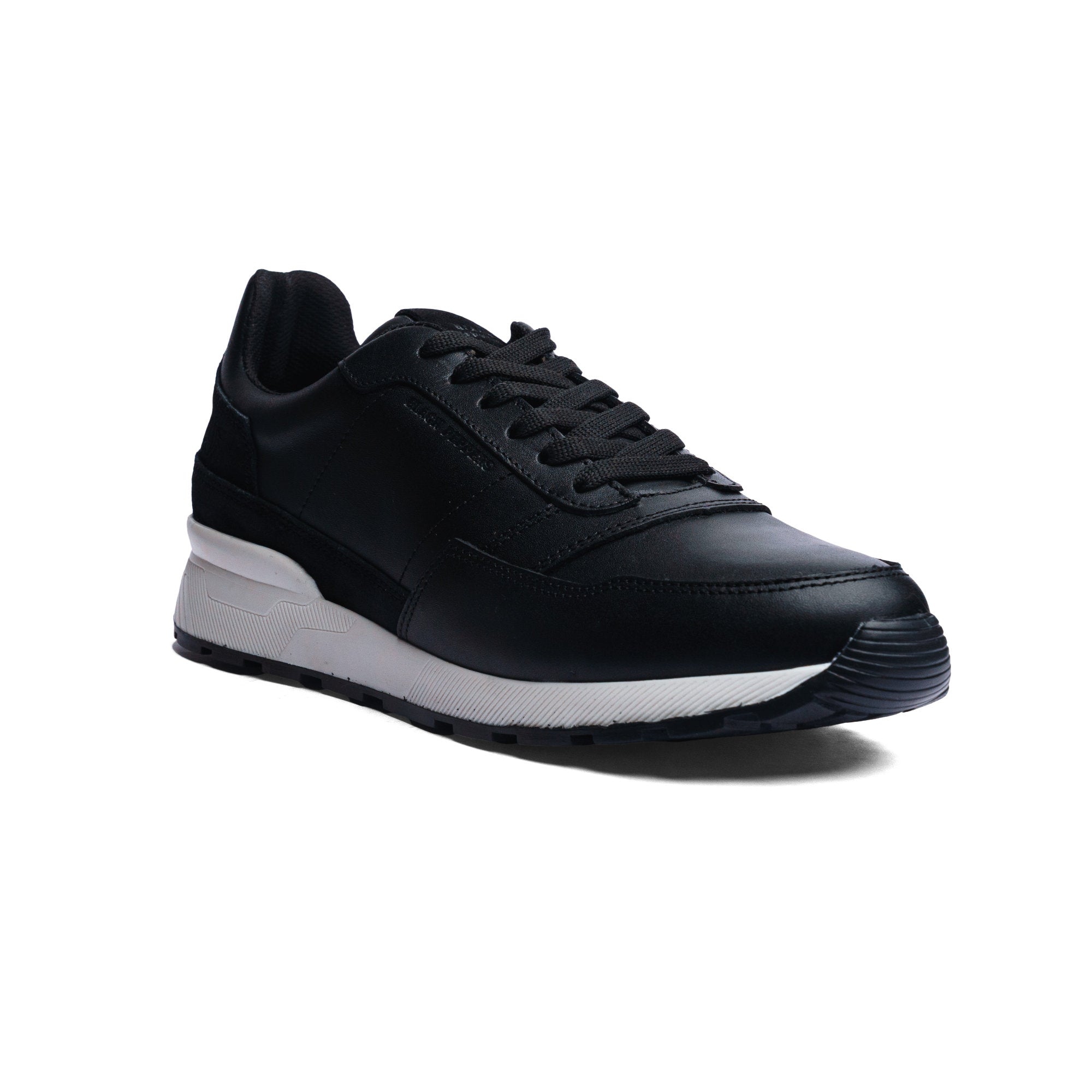 BLACK PEPPERS Trainer Leather Sneaker VERONA Black
