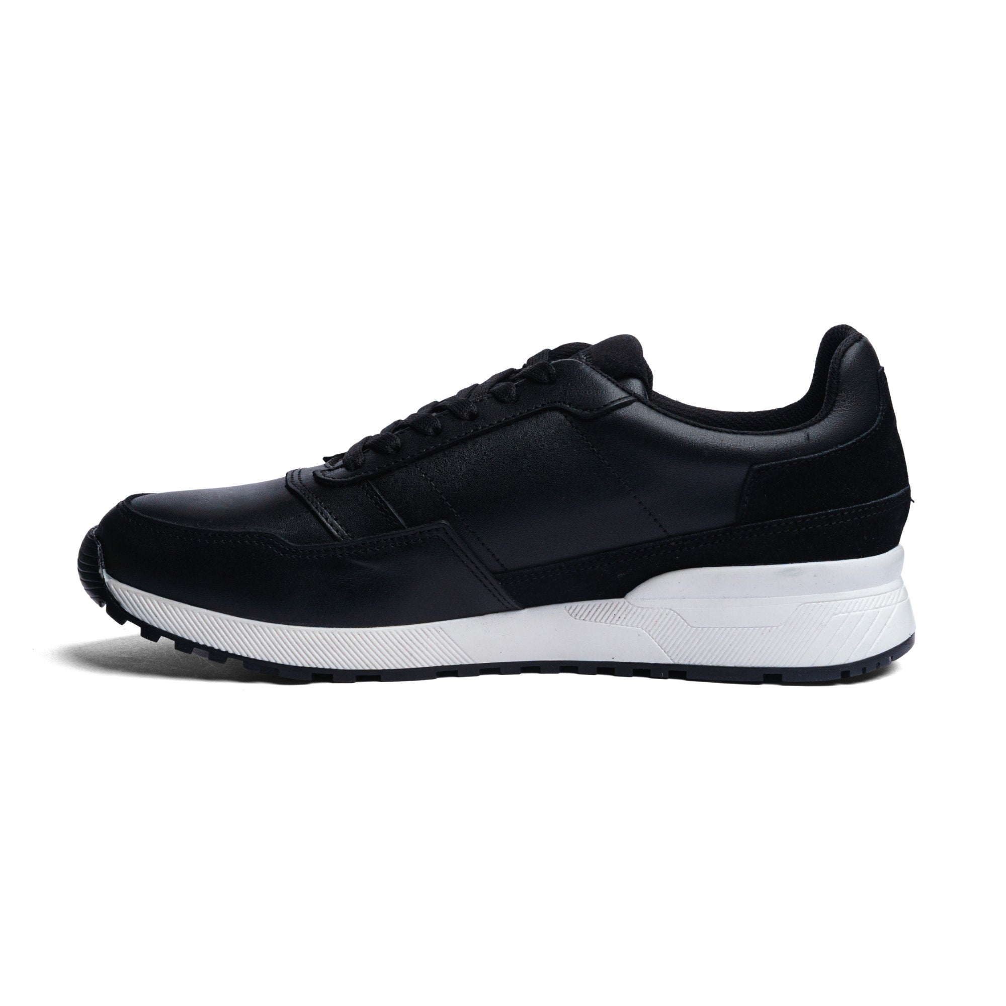 BLACK PEPPERS Trainer Leather Sneaker VERONA Black
