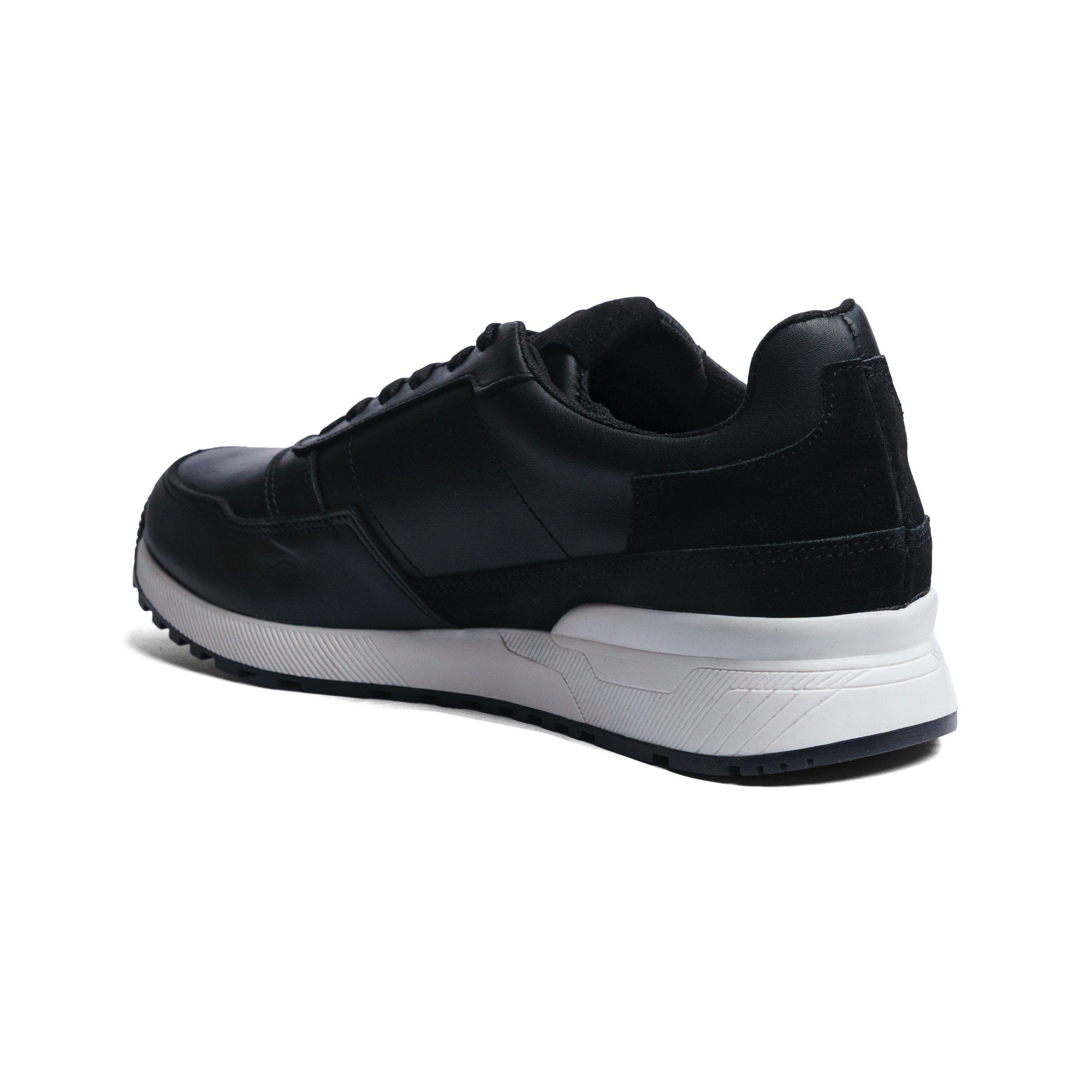BLACK PEPPERS Trainer Leather Sneaker VERONA Black