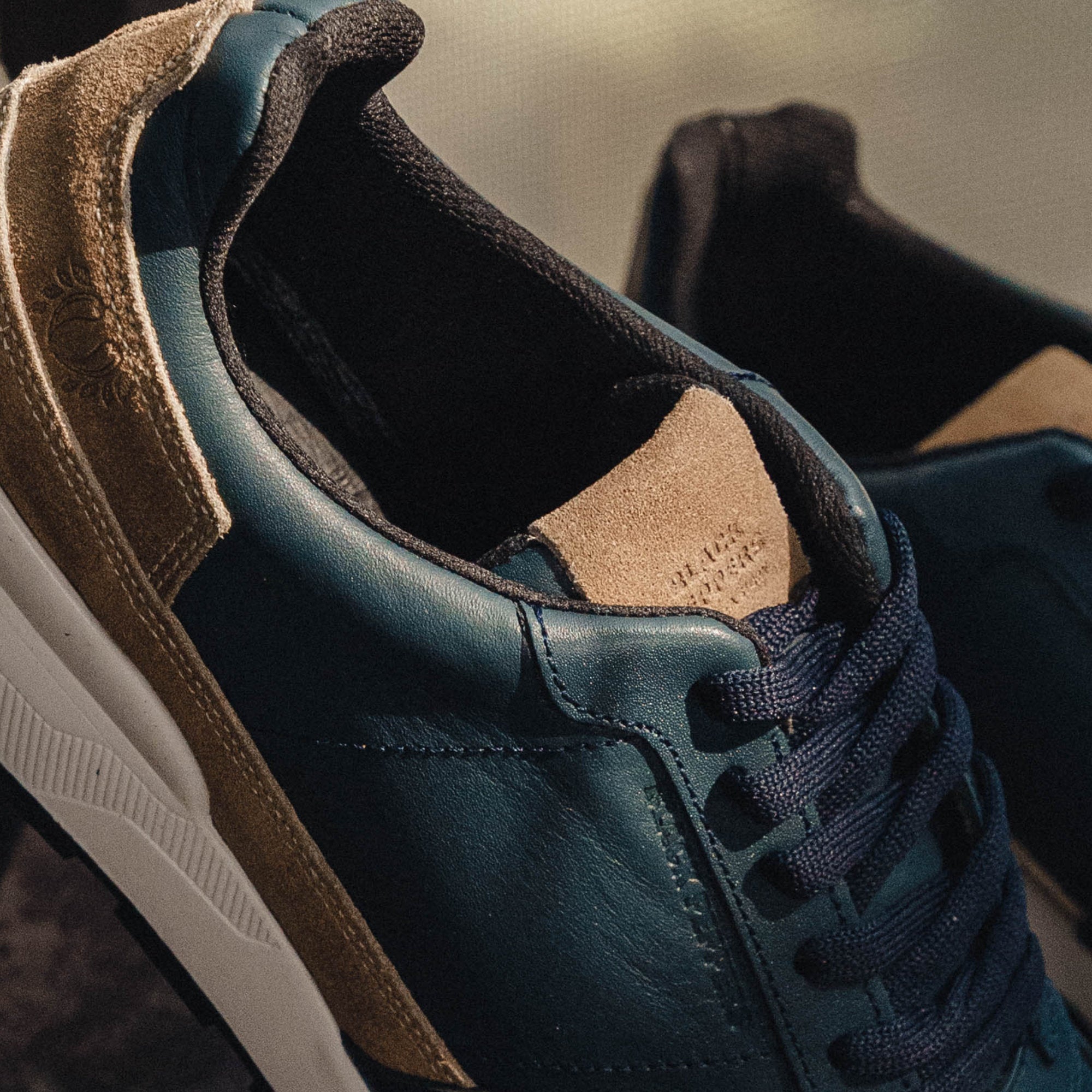 BLACK PEPPERS Trainer Leather Sneaker VERONA NAVY