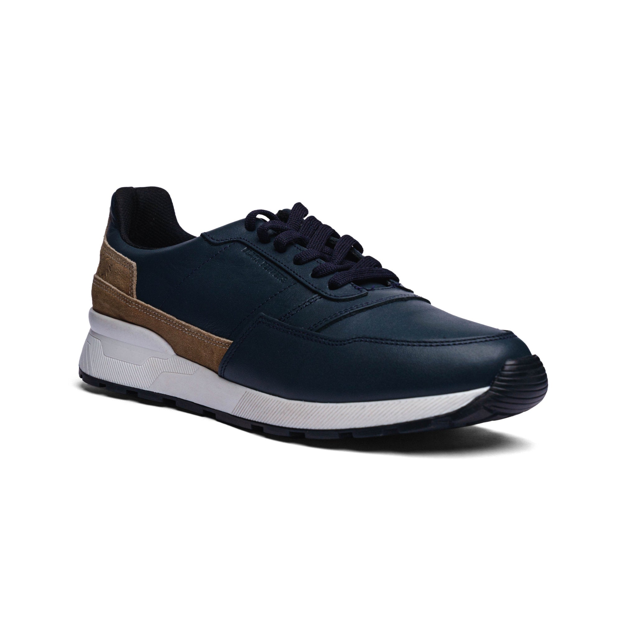 BLACK PEPPERS Trainer Leather Sneaker VERONA NAVY