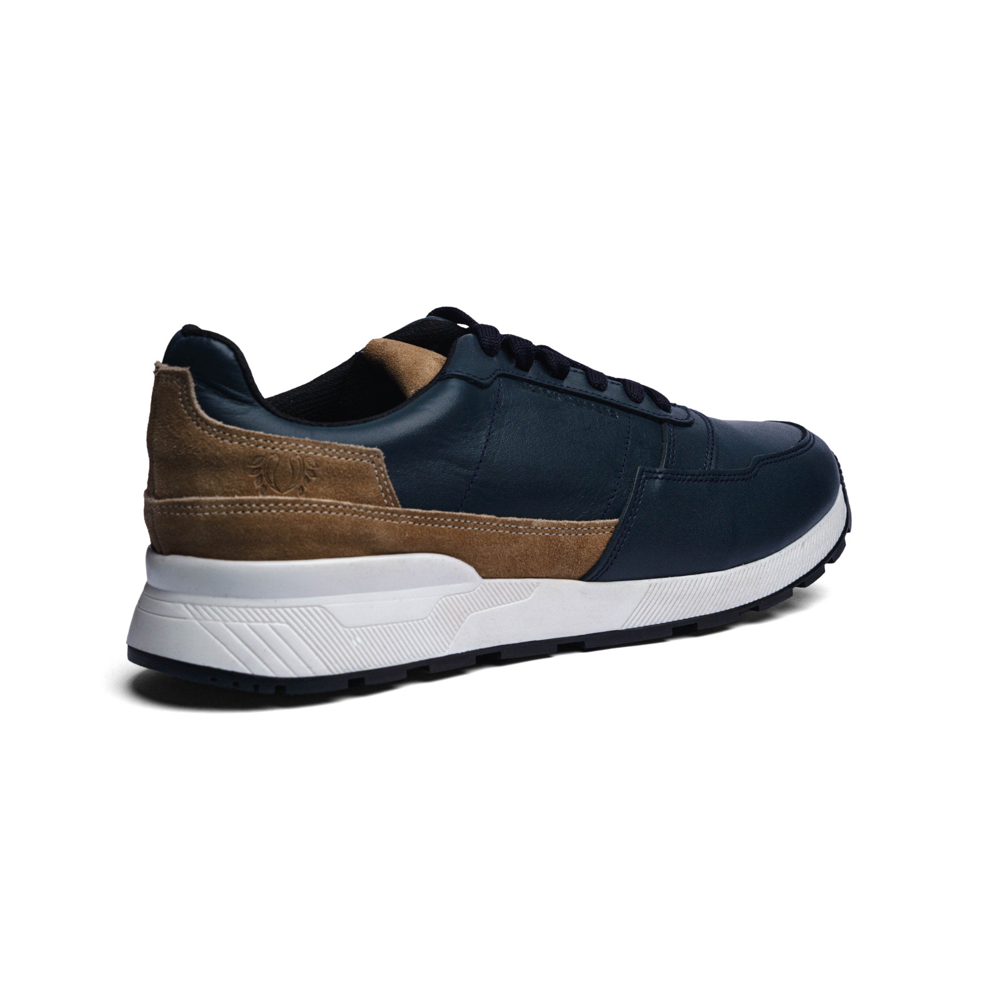 BLACK PEPPERS Trainer Leather Sneaker VERONA NAVY