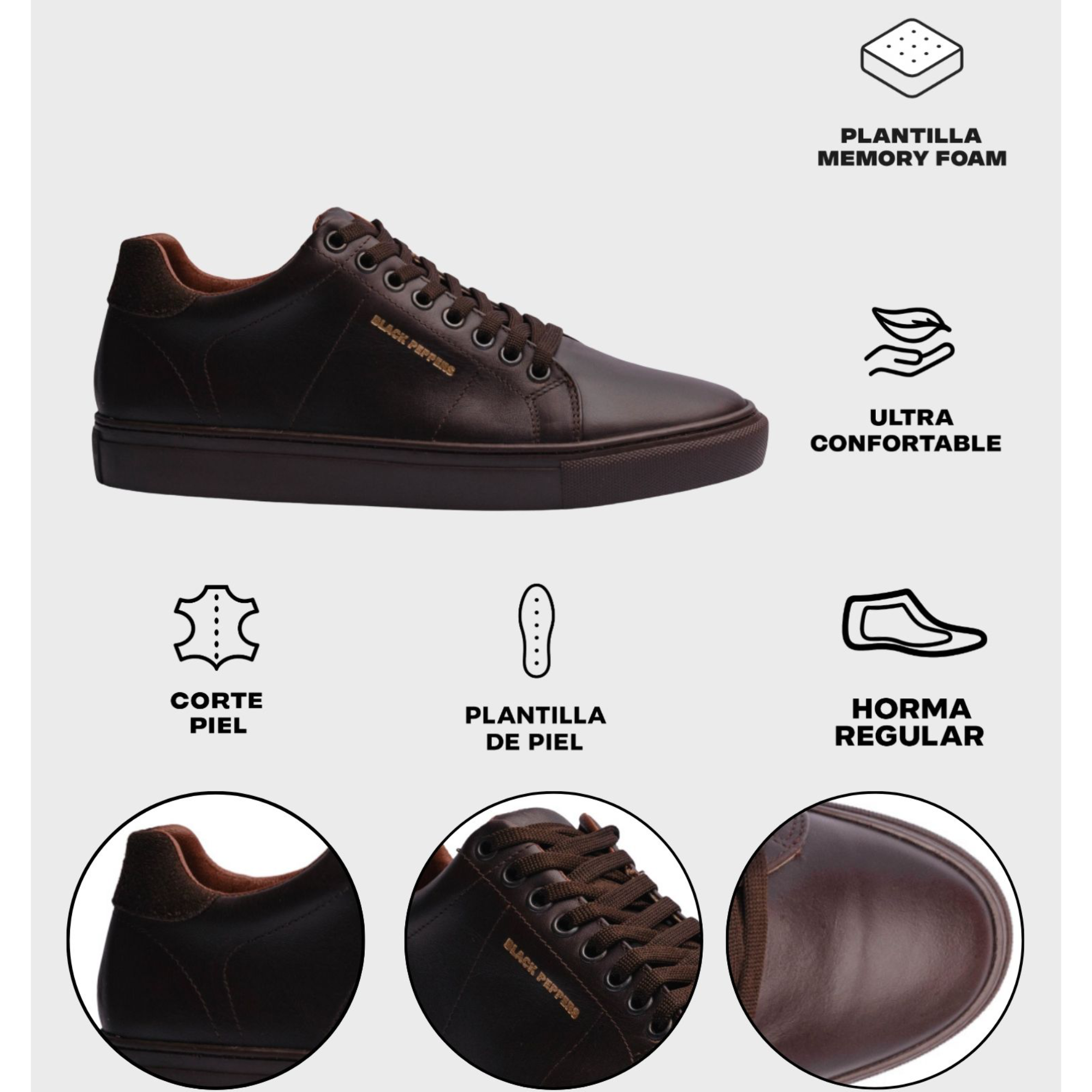 Lowtop Leather Sneaker CORE Chocolate