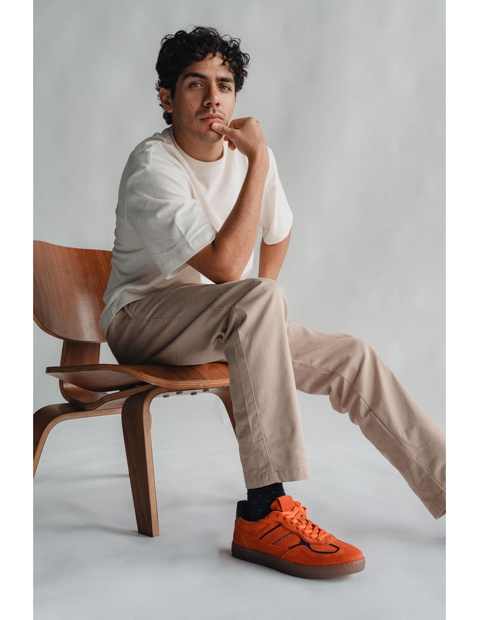 Lowtop Suede Sneaker PARMA Electric Orange