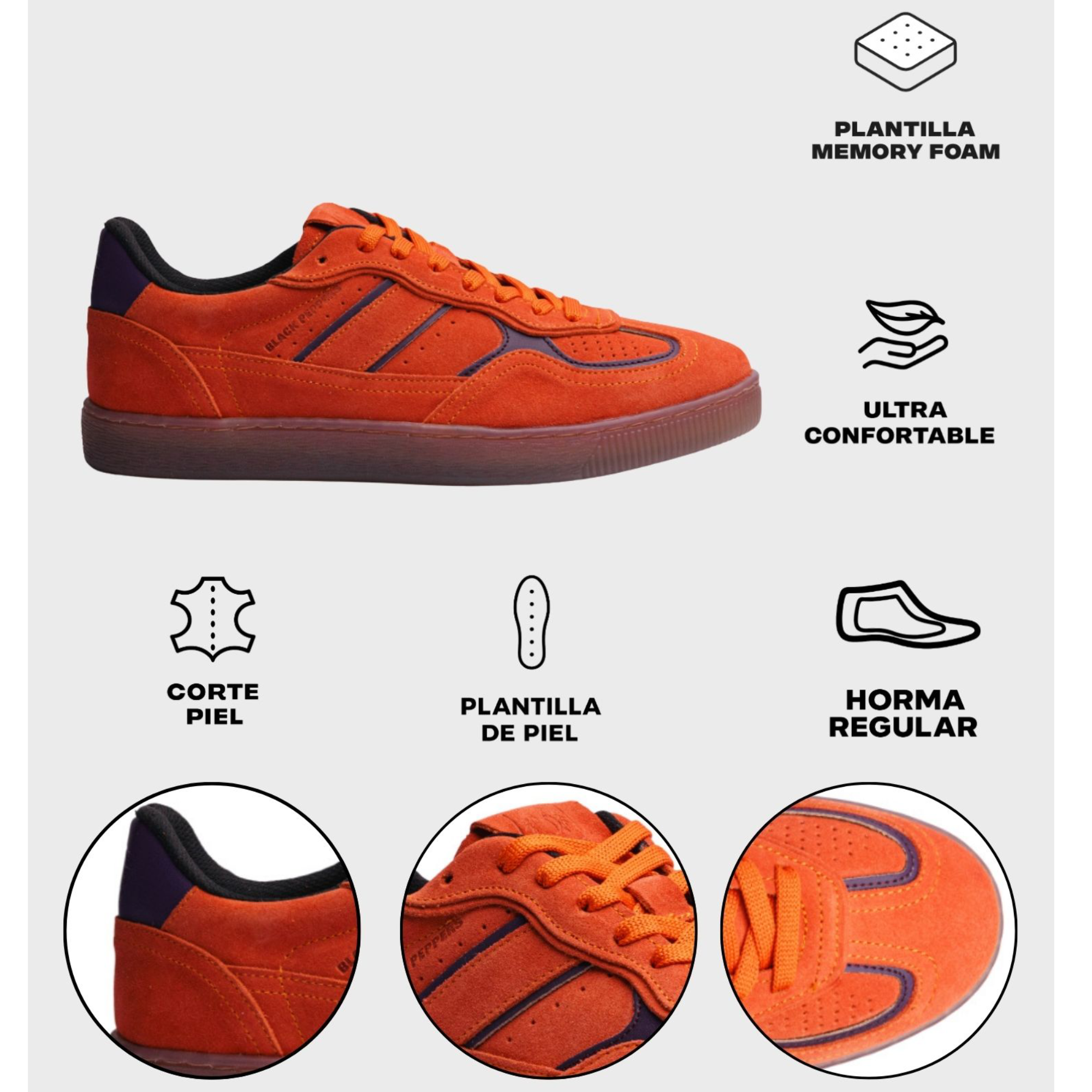 Lowtop Leather Sneaker PARMA orange