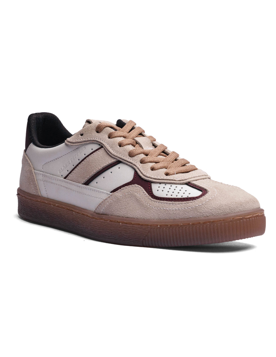 Lowtop Leather Sneaker PARMA Cream/Wine
