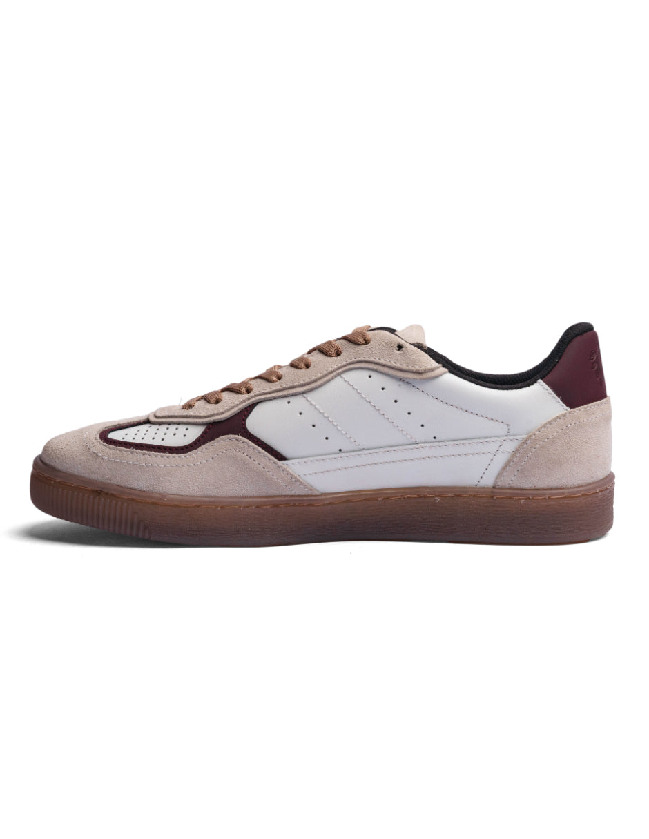 Lowtop Leather Sneaker PARMA Cream/Wine