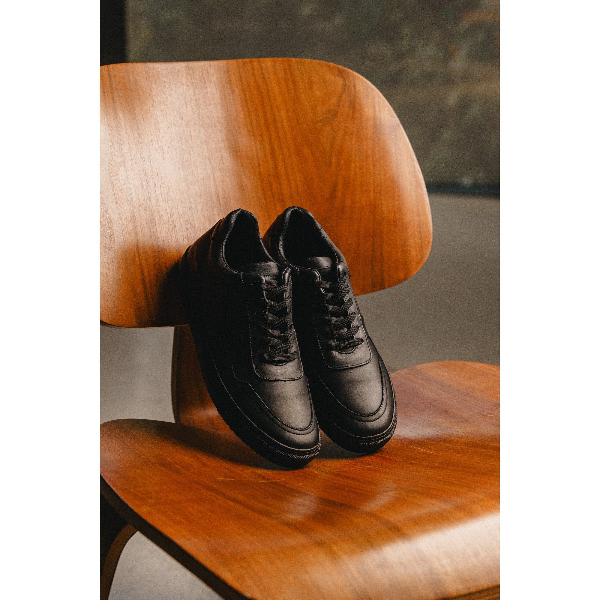 BLACK PEPPERS Lowtop Leather Sneaker TURIN Full Black