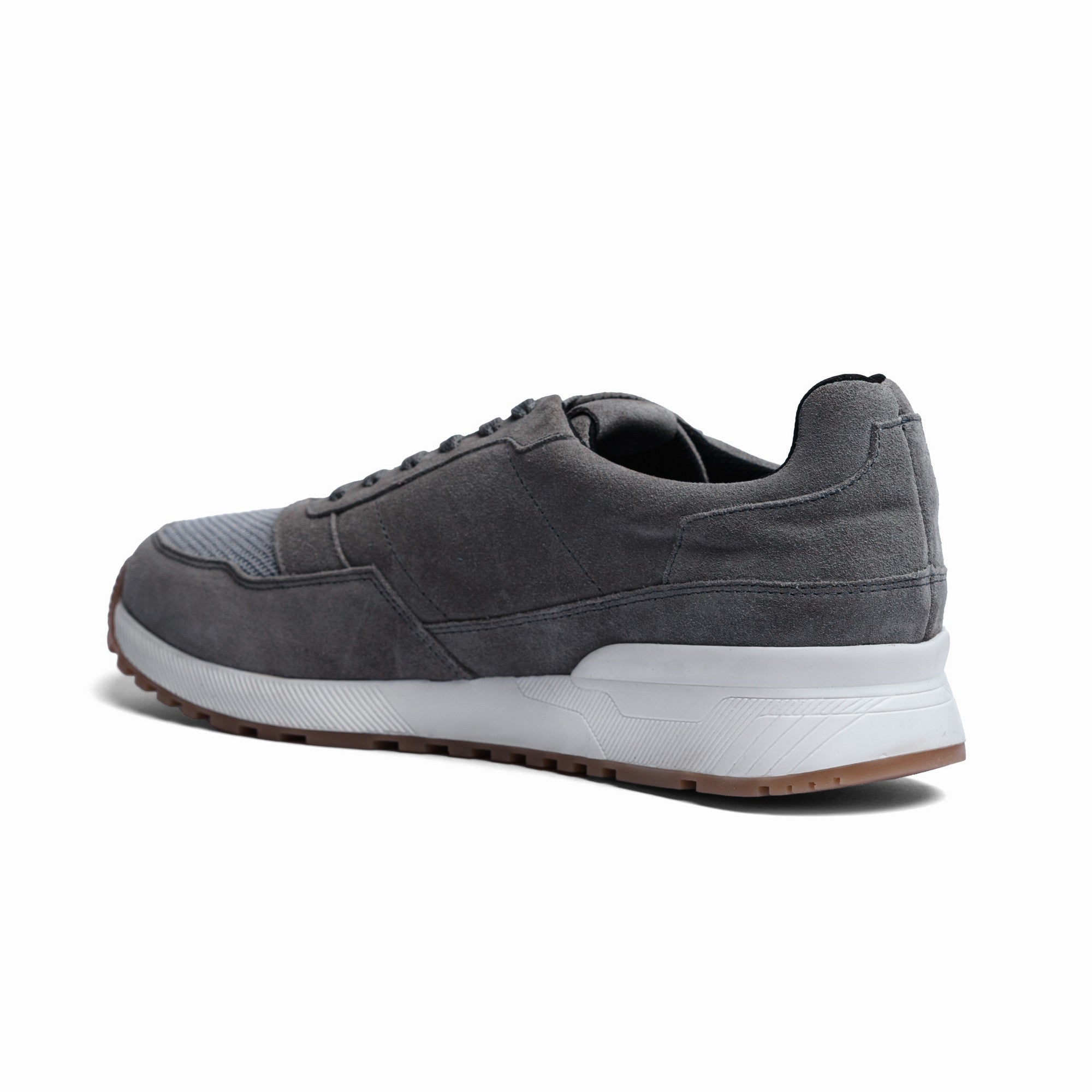 Tenis de Piel Black Peppers Trainer Leather Sneaker VERONA Gray/White Sole