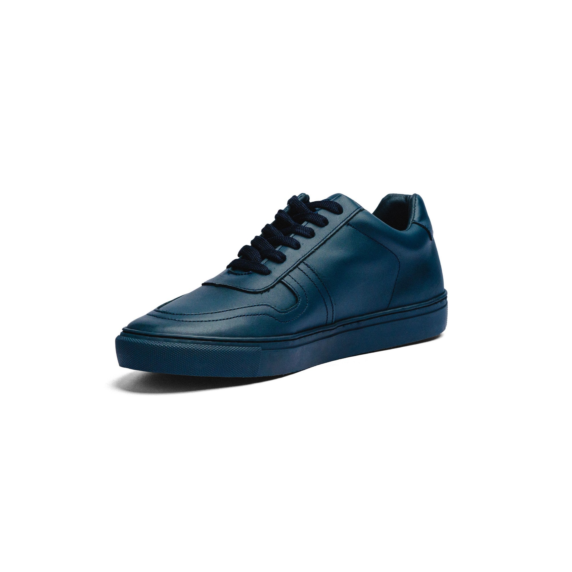 BLACK PEPPERS Lowtop Leather Sneaker TURIN Full Navy Blue