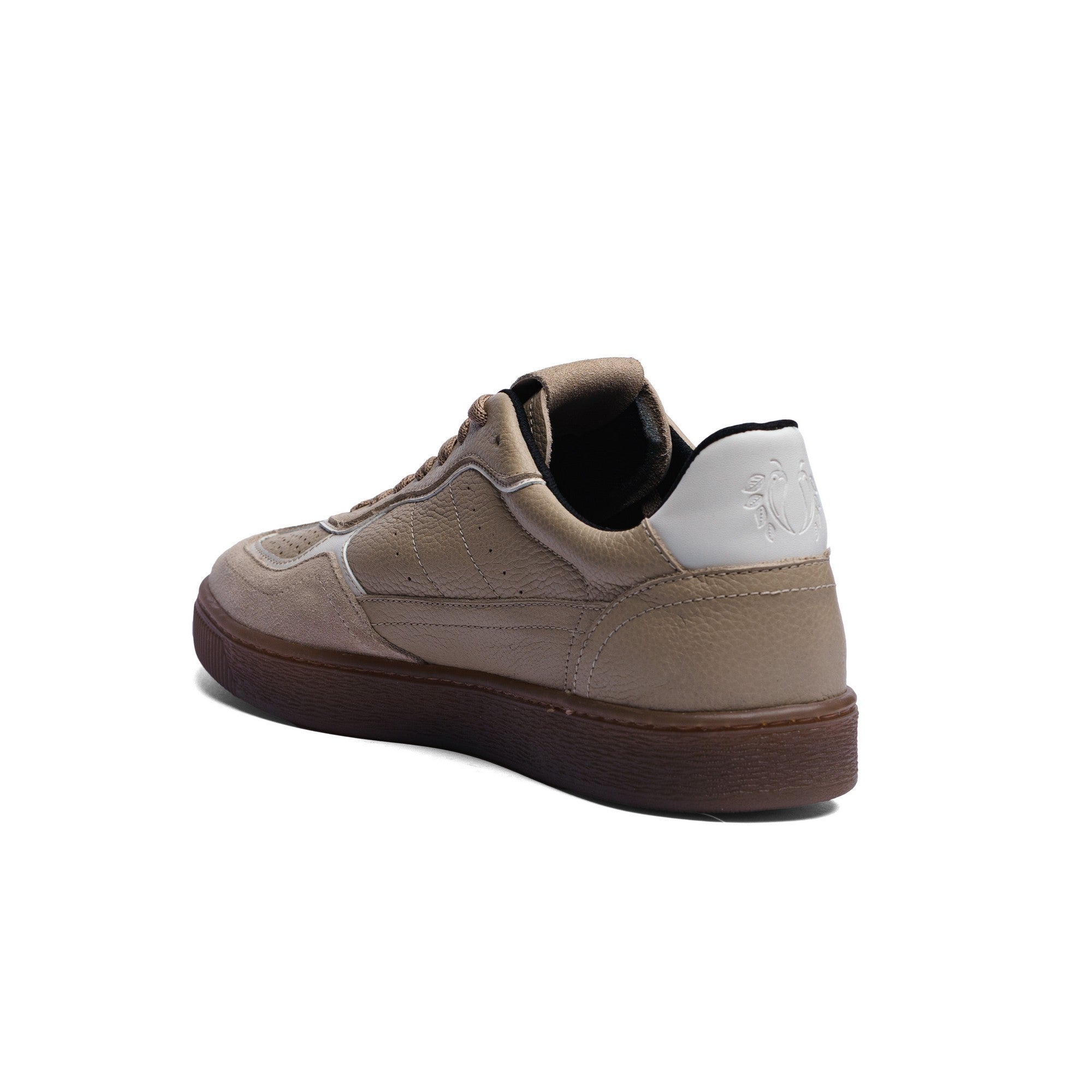BLACK PEPPERS Lowtop Leather Sneaker PARMA Beige/Brown Sole
