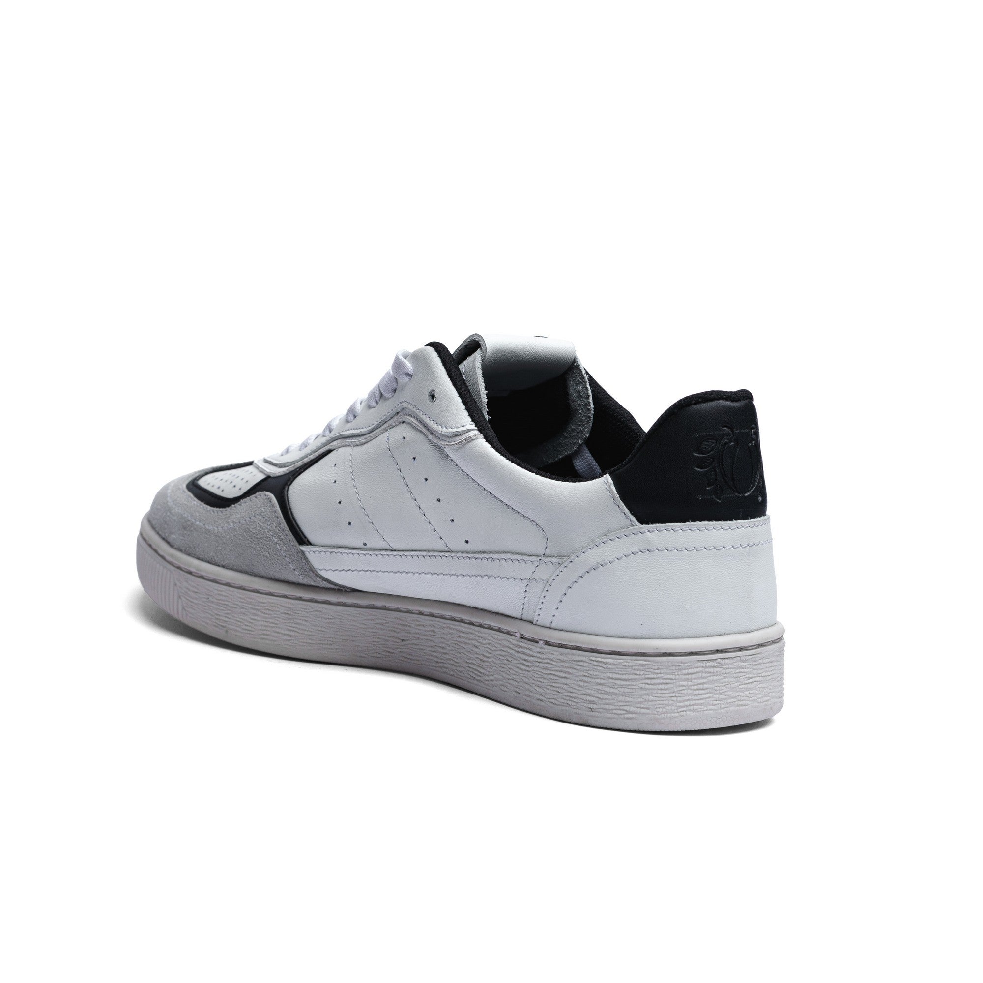 BLACK PEPPERS Lowtop Leather Sneaker PARMA White/Blue