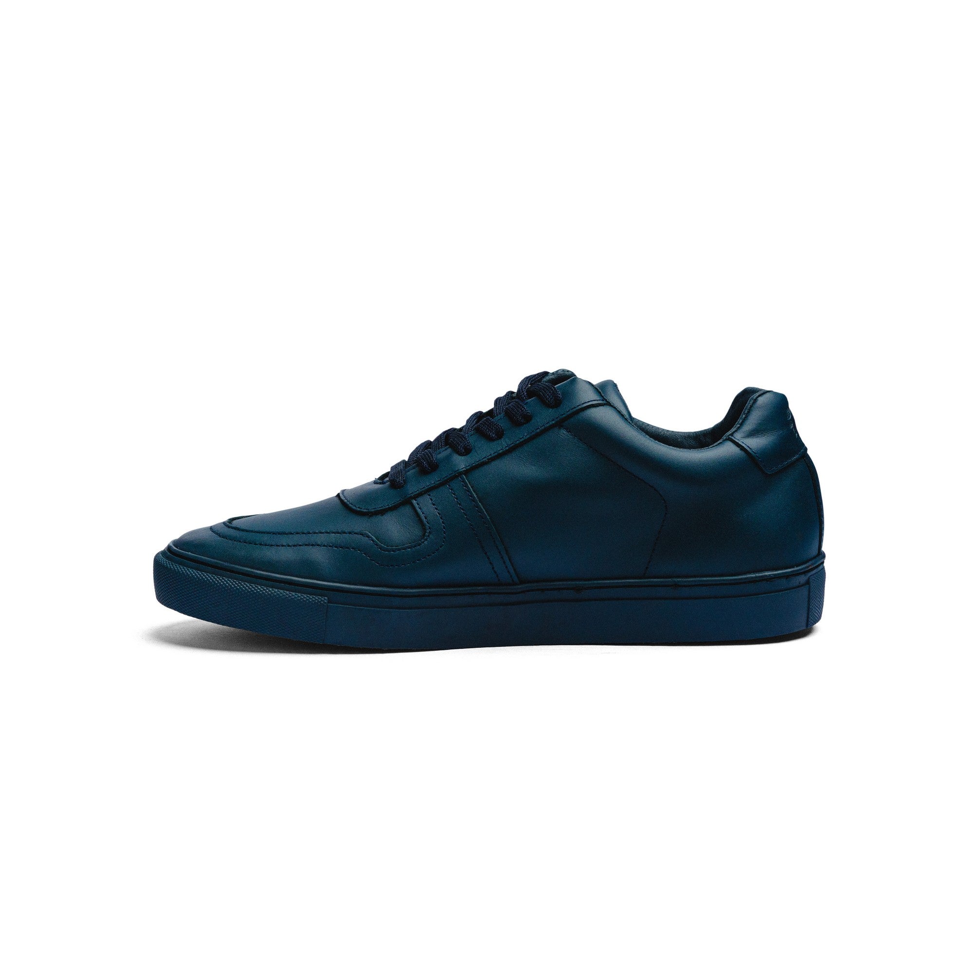 BLACK PEPPERS Lowtop Leather Sneaker TURIN Full Navy Blue
