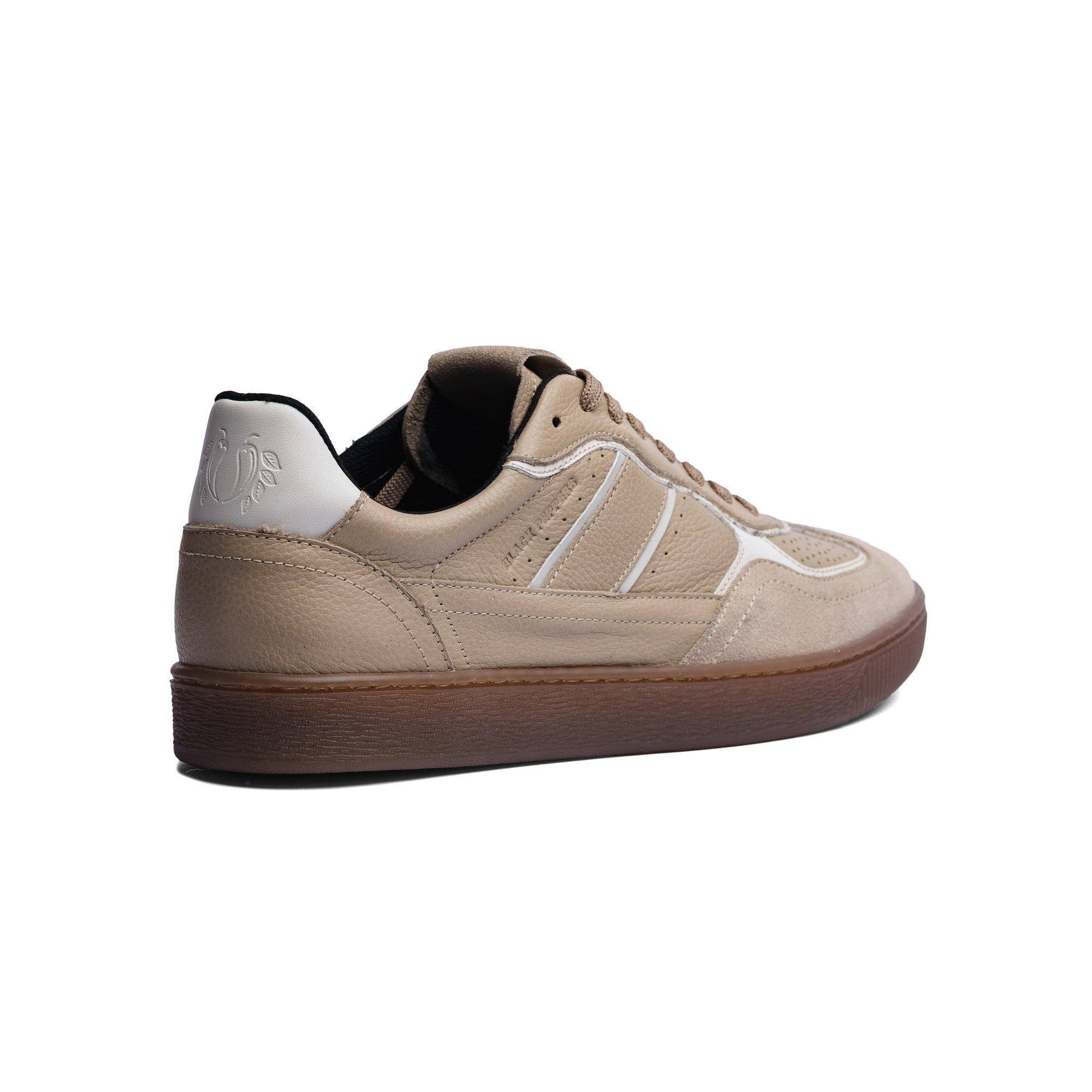 BLACK PEPPERS Lowtop Leather Sneaker PARMA Beige/Brown Sole