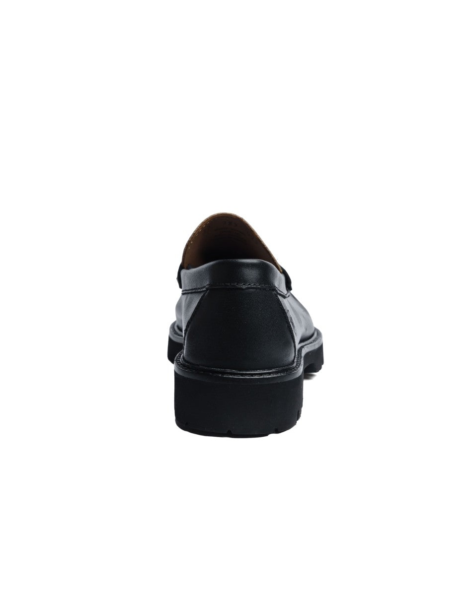 Leather Loafers Black/White