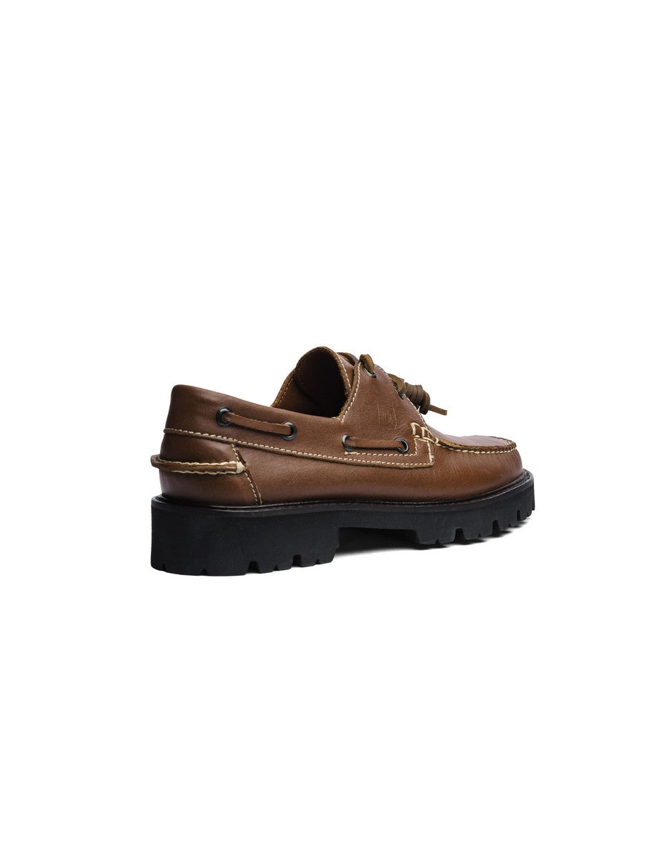 Leather Boat Shoe Camel