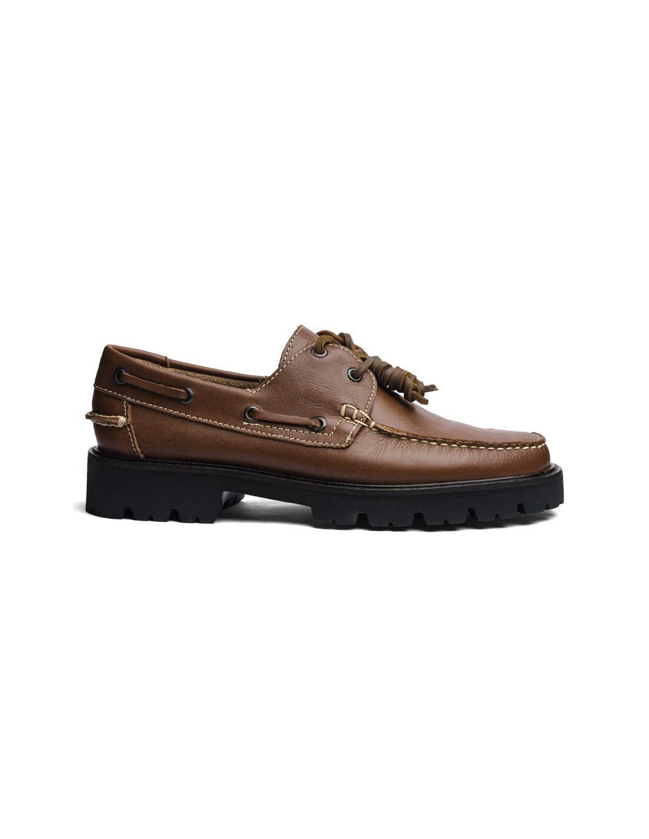 Leather Boat Shoe Camel