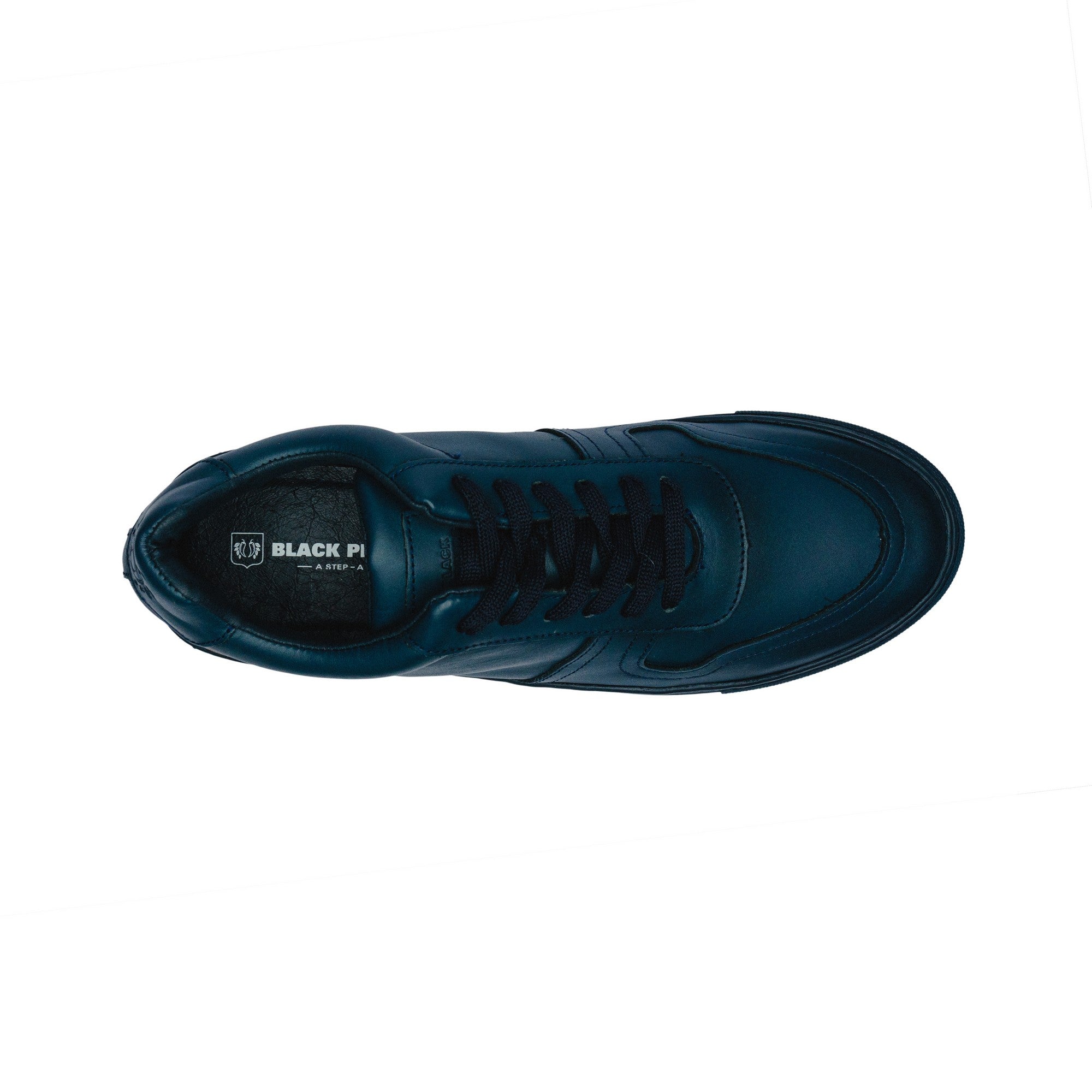 BLACK PEPPERS Lowtop Leather Sneaker TURIN Full Navy Blue