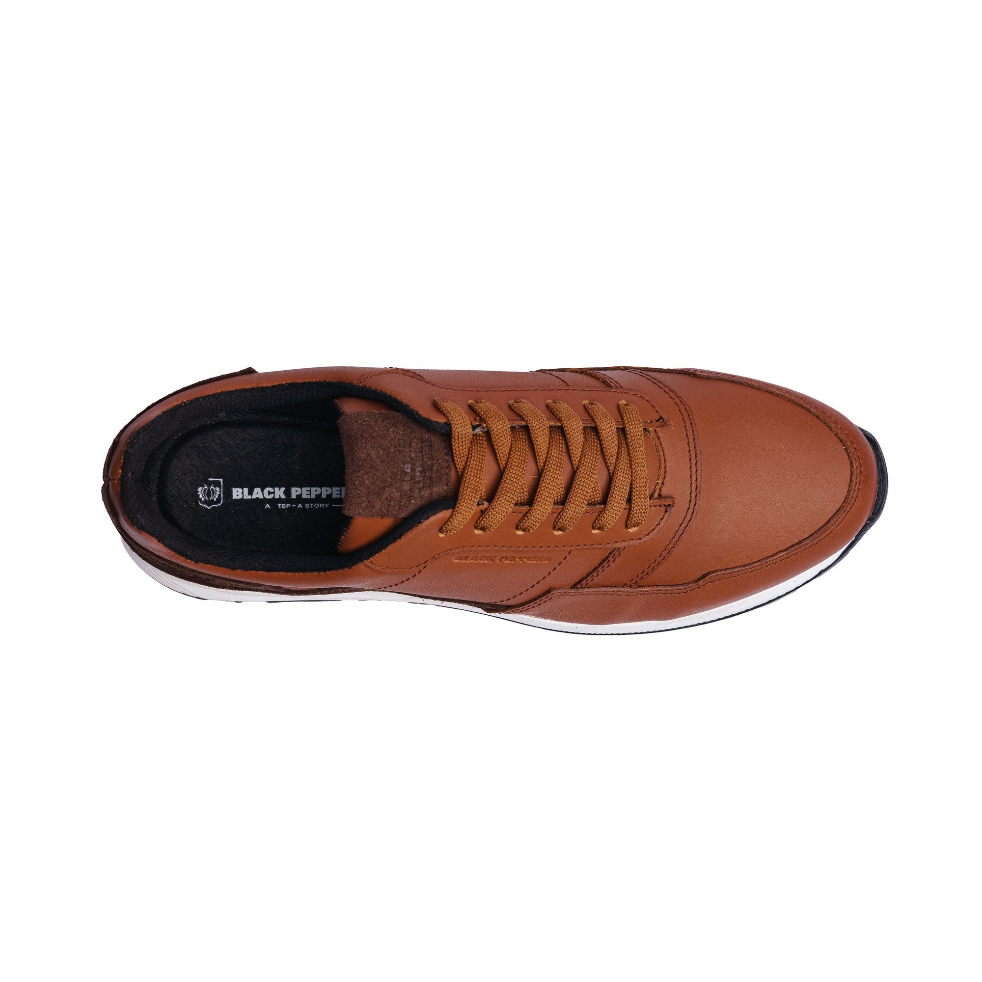 BLACK PEPPERS Trainer Leather Sneaker VERONA Camel
