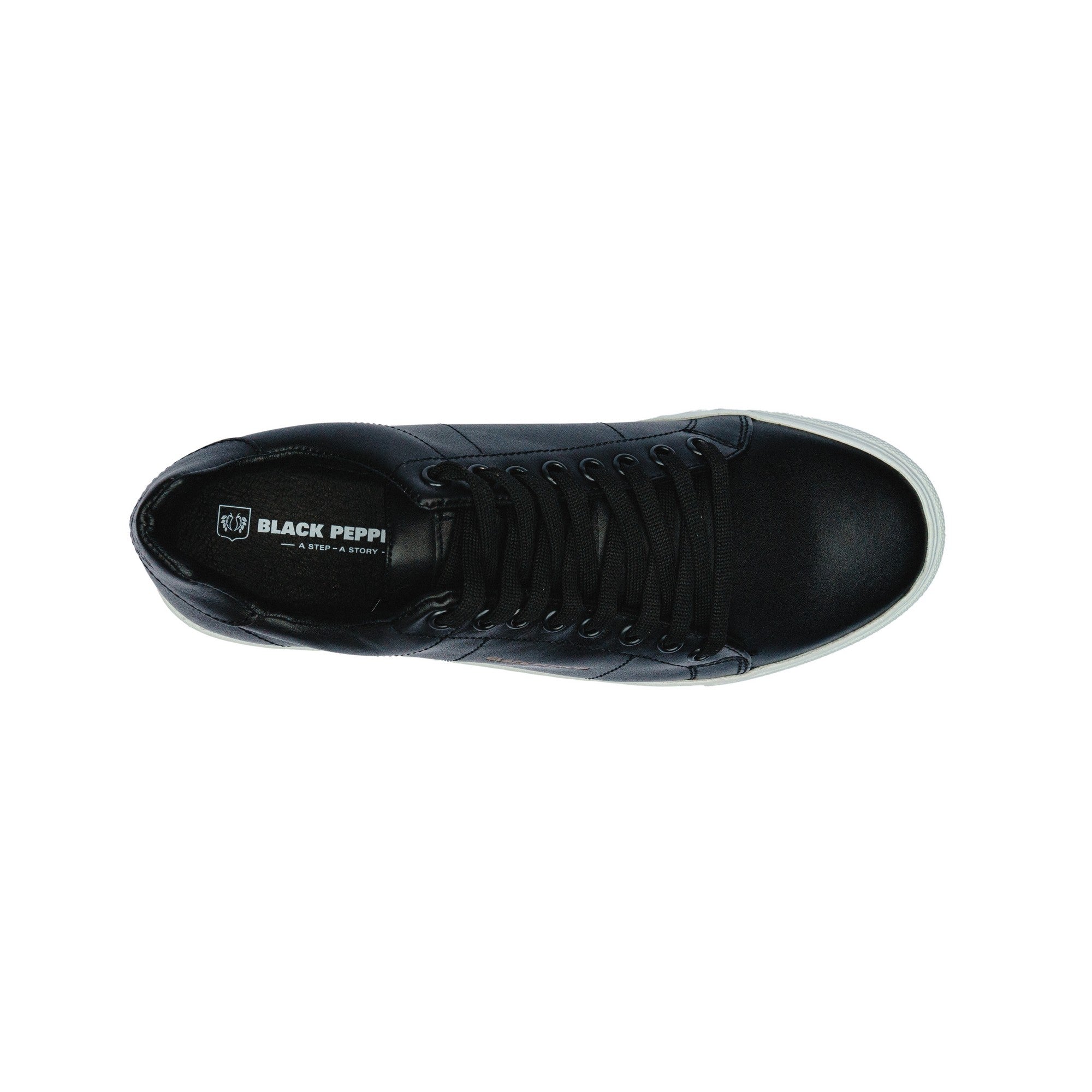 BLACK PEPEPRS Lowtop Leather Sneaker CORE Black/White Sole