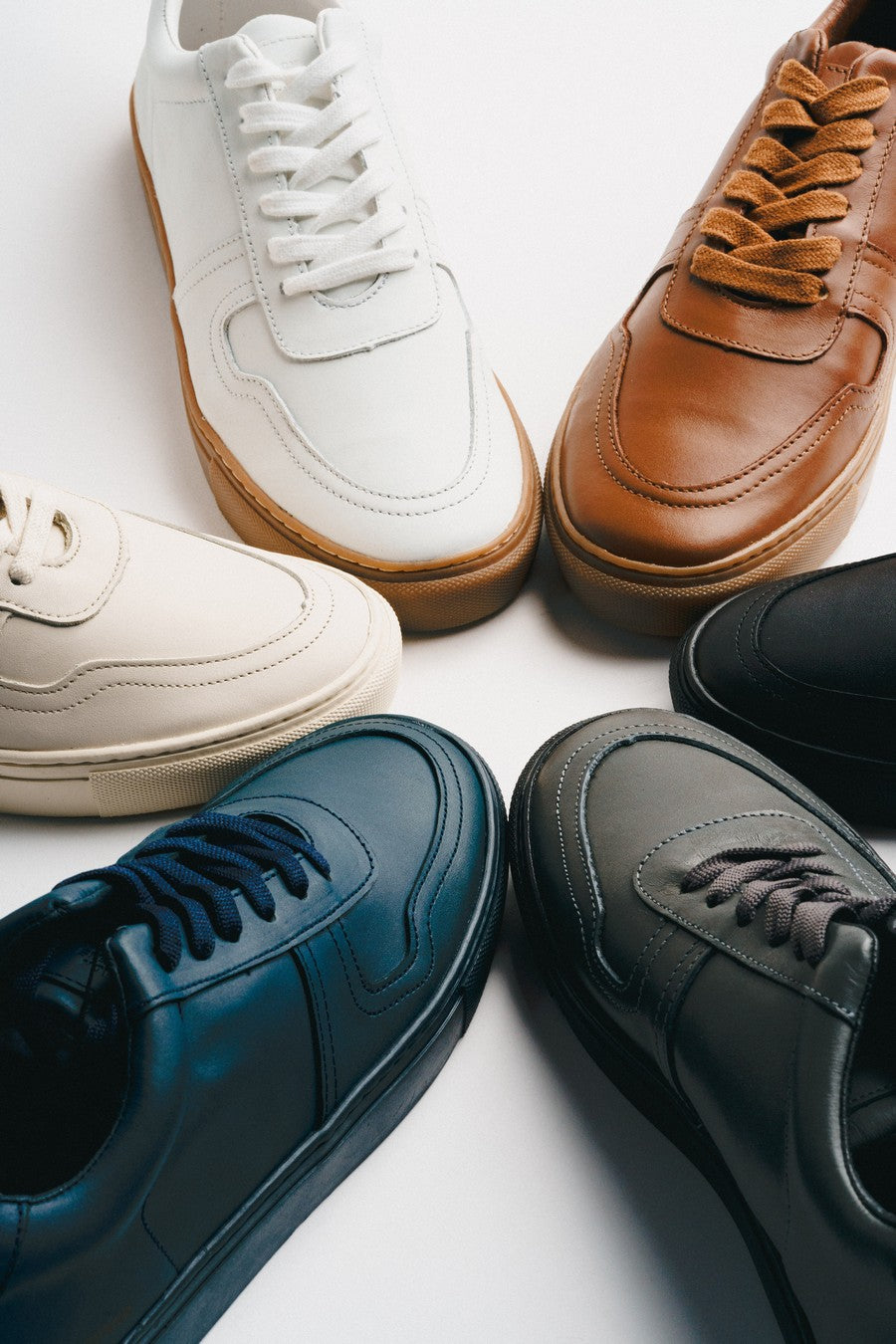 BLACK PEPPERS Lowtop Leather Sneaker TURIN Full Navy Blue