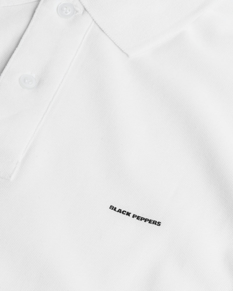 T-shirt Polo Black Peppers High Tech Hombre White