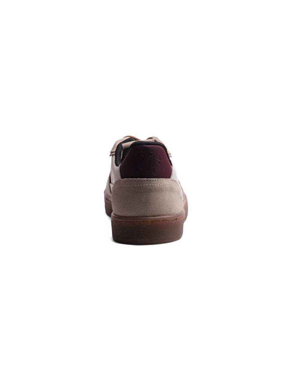 Lowtop Leather Sneaker PARMA Cream/Wine