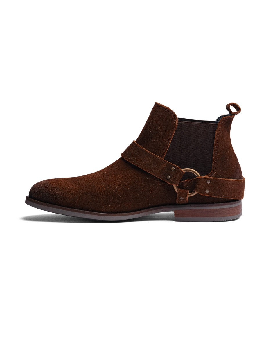 Camel Suede Leather LACE CHELSEA