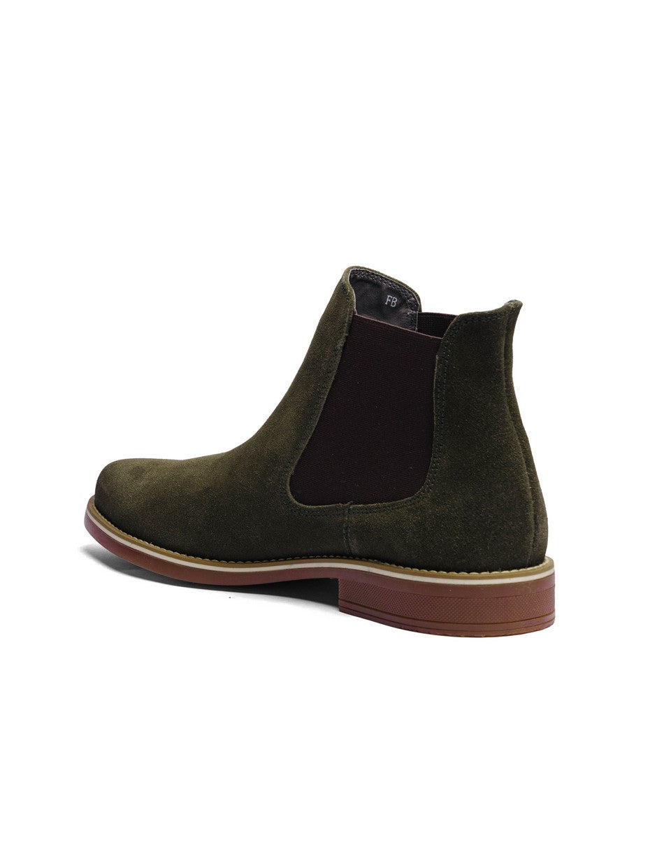 Olive Green Suede Leather Classic Chelsea