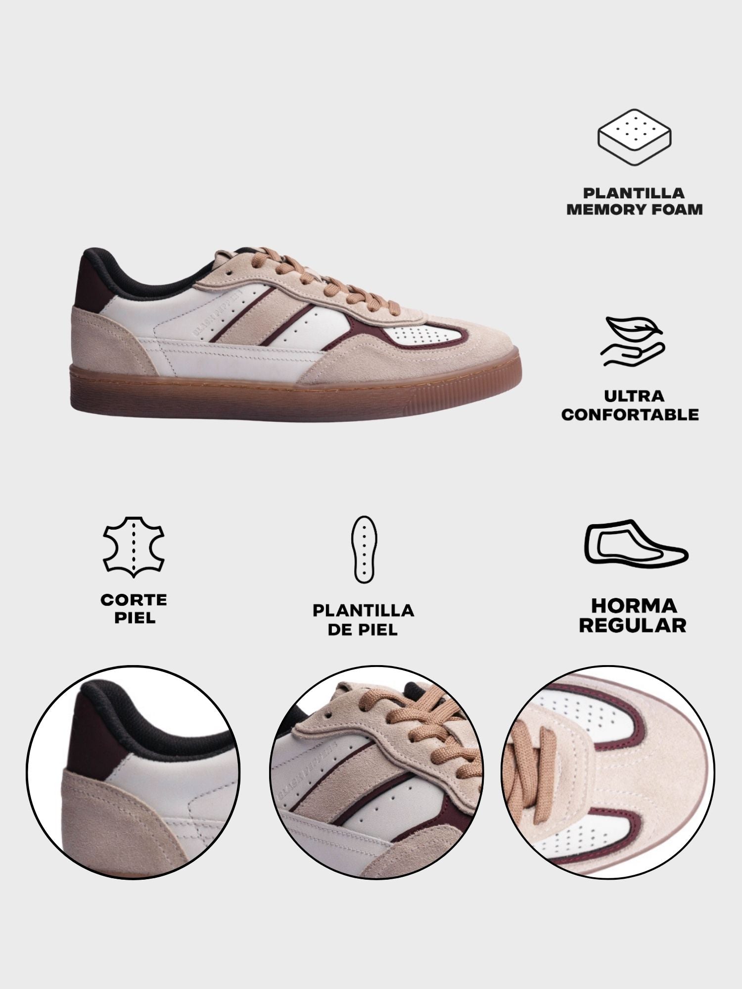 Lowtop Leather Sneaker PARMA white
