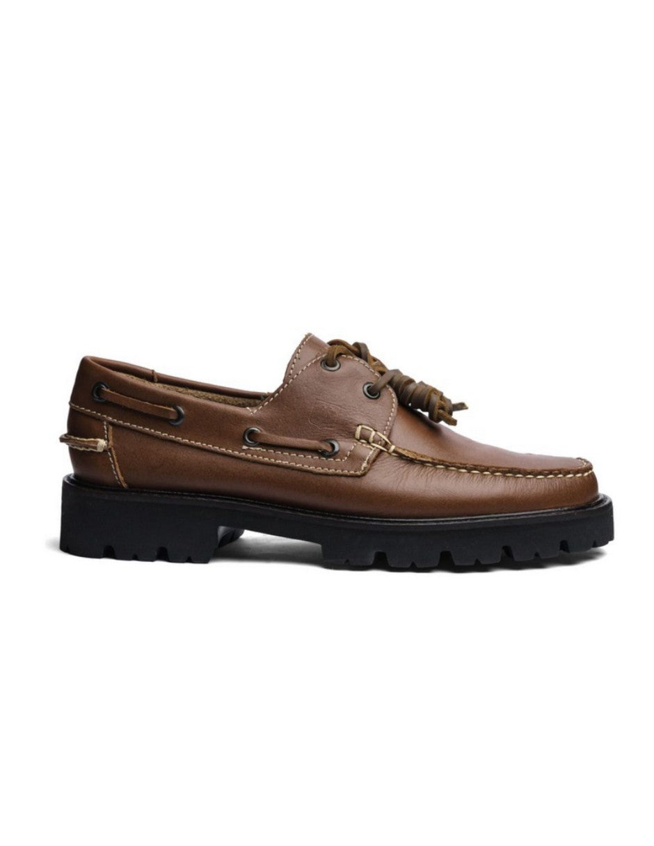 Leather Boat Shoe Camel
