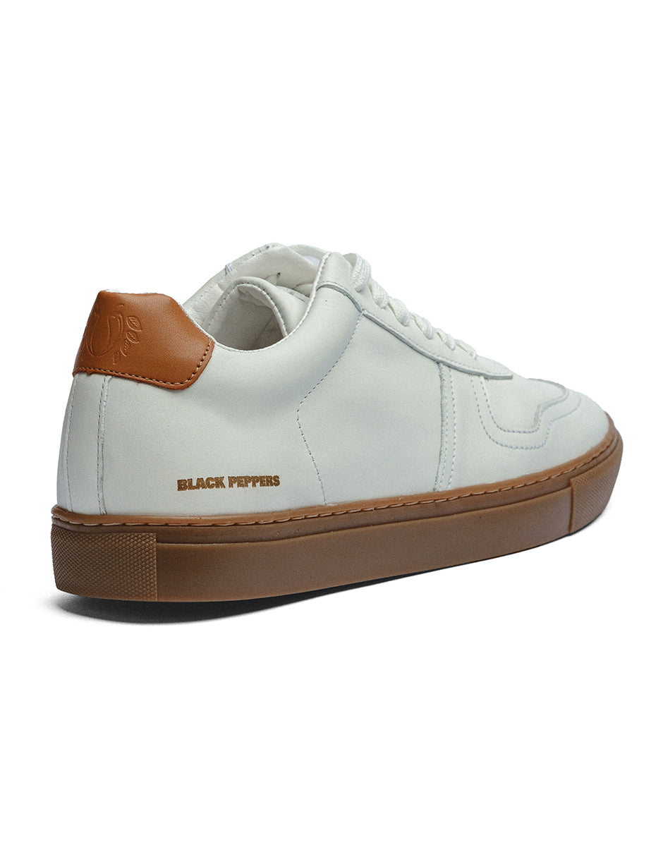Lowtop Leather Sneaker TURIN White/ Rubber Sole