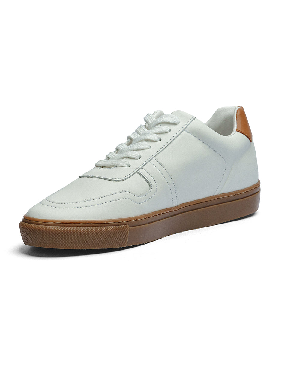 Lowtop Leather Sneaker TURIN White/ Rubber Sole