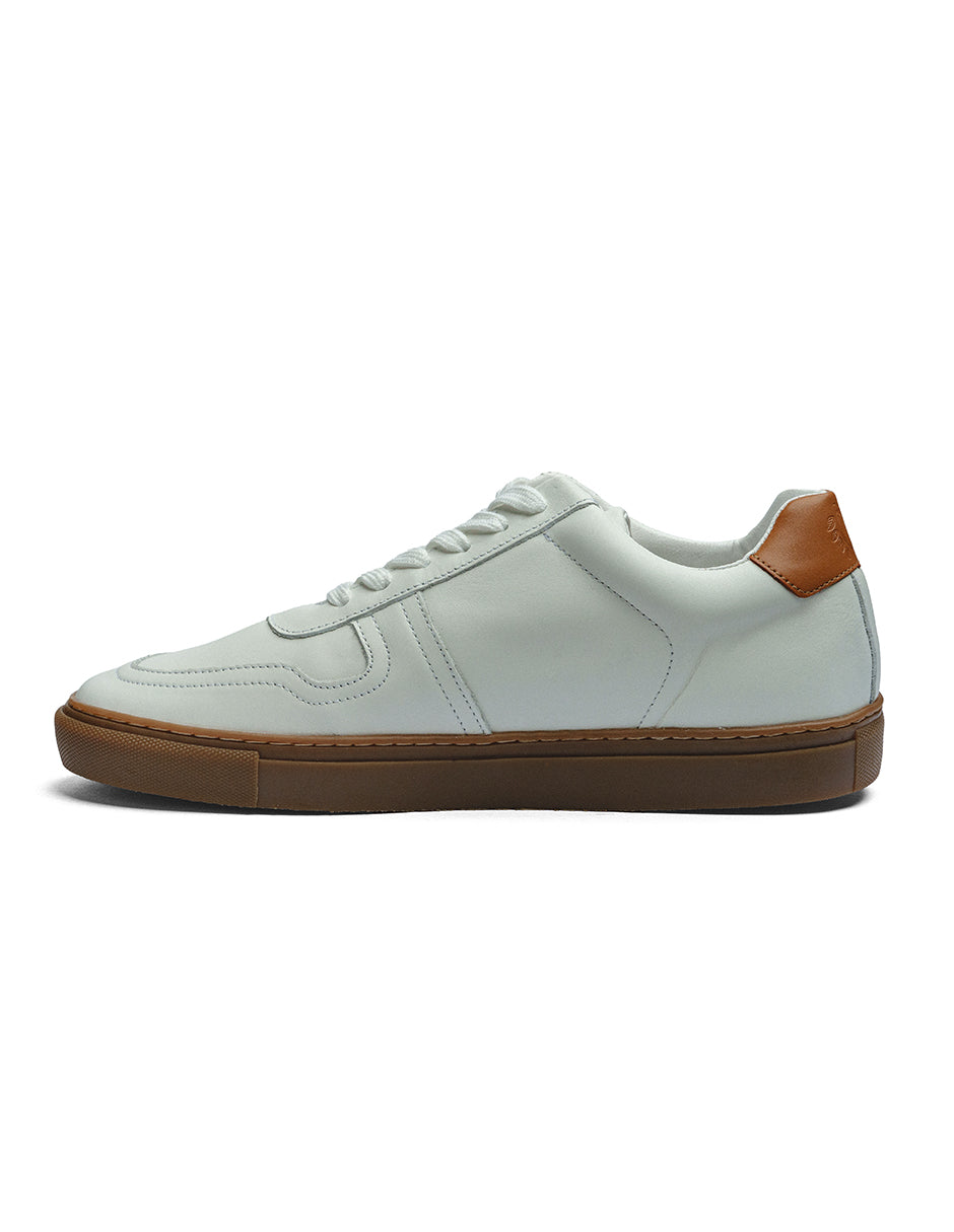 Lowtop Leather Sneaker TURIN White/ Rubber Sole