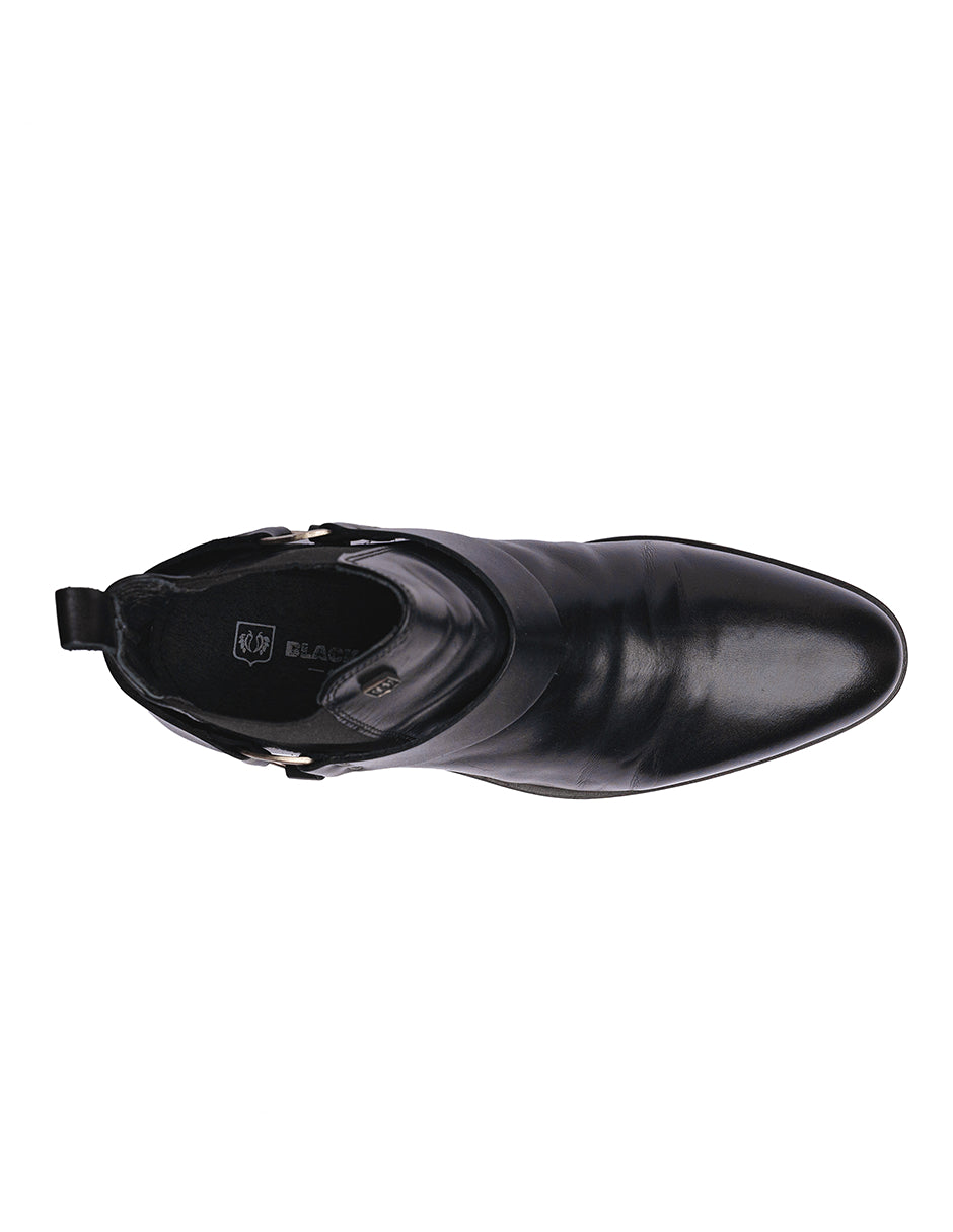 Black Leather LACE CHELSEA