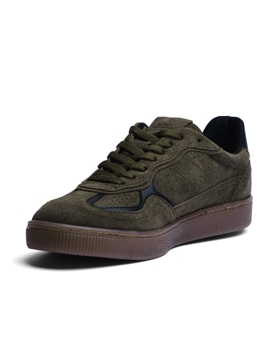 Lowtop Leather Sneaker PARMA Olive Green