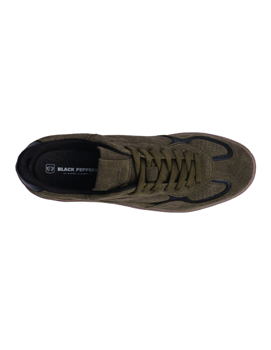 Lowtop Leather Sneaker PARMA Olive Green