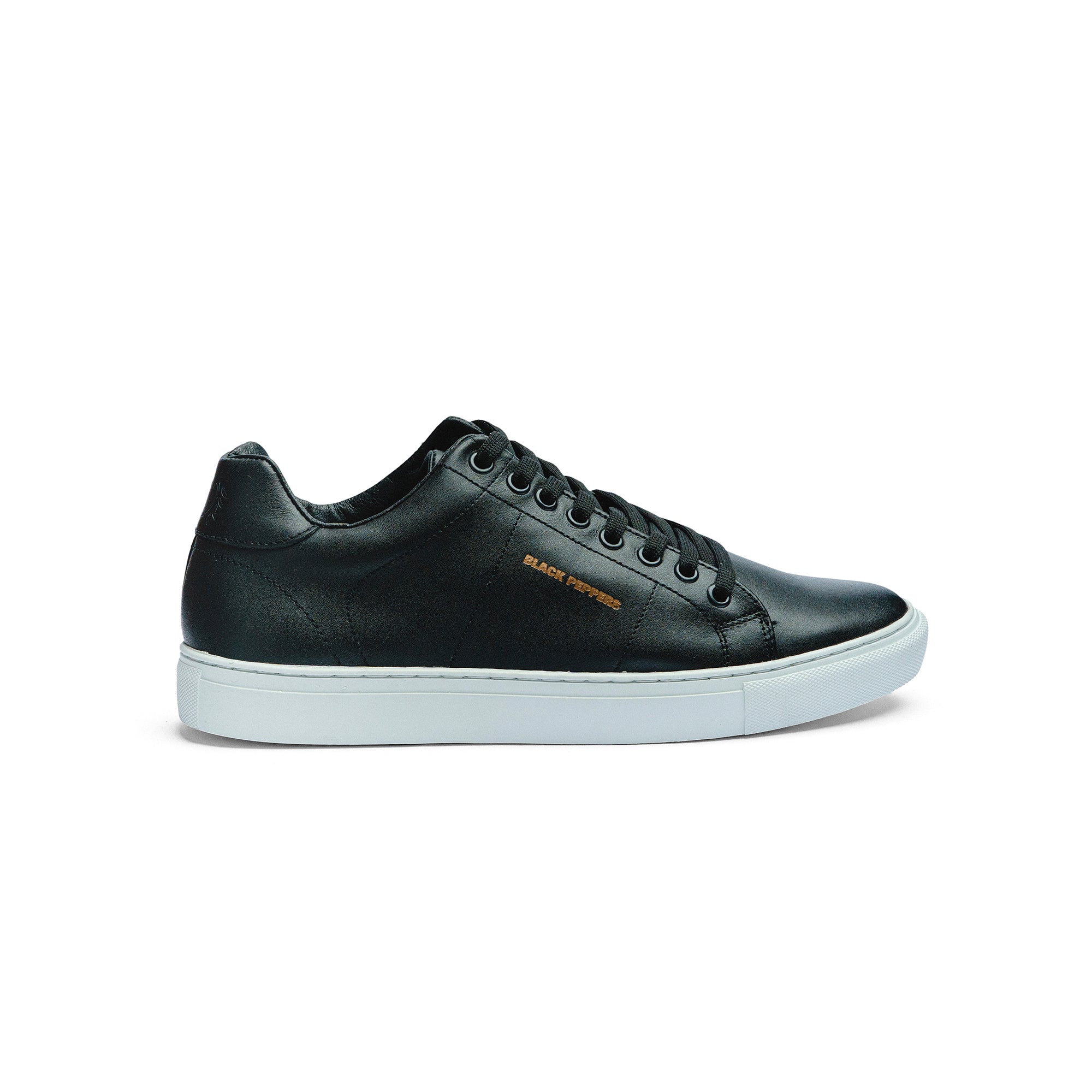 Tenis de Piel Black Peppers Lowtop Leather Sneaker CM Black/White Sole