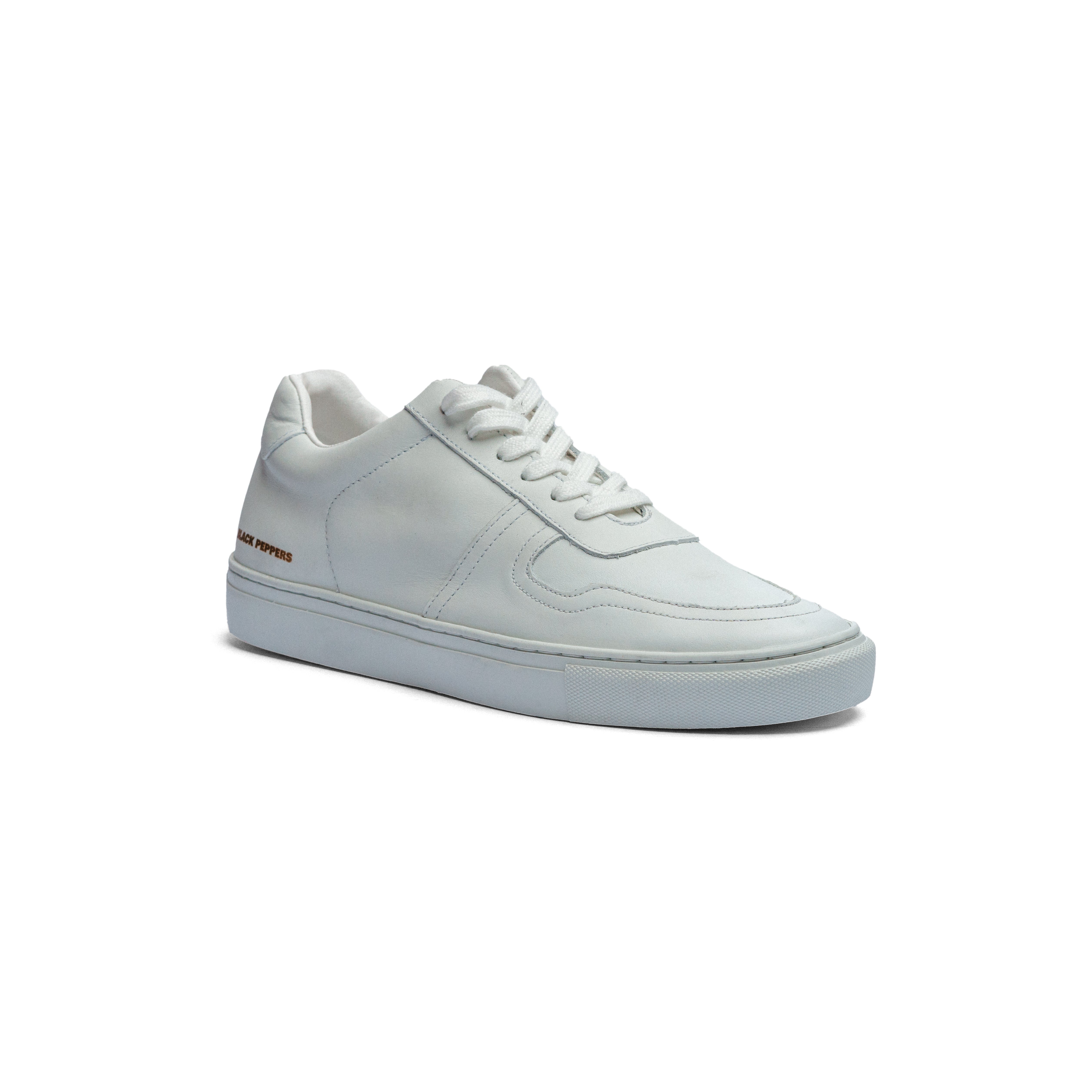 Tenis de Piel Black Peppers Lowtop Leather Sneaker PR Full White